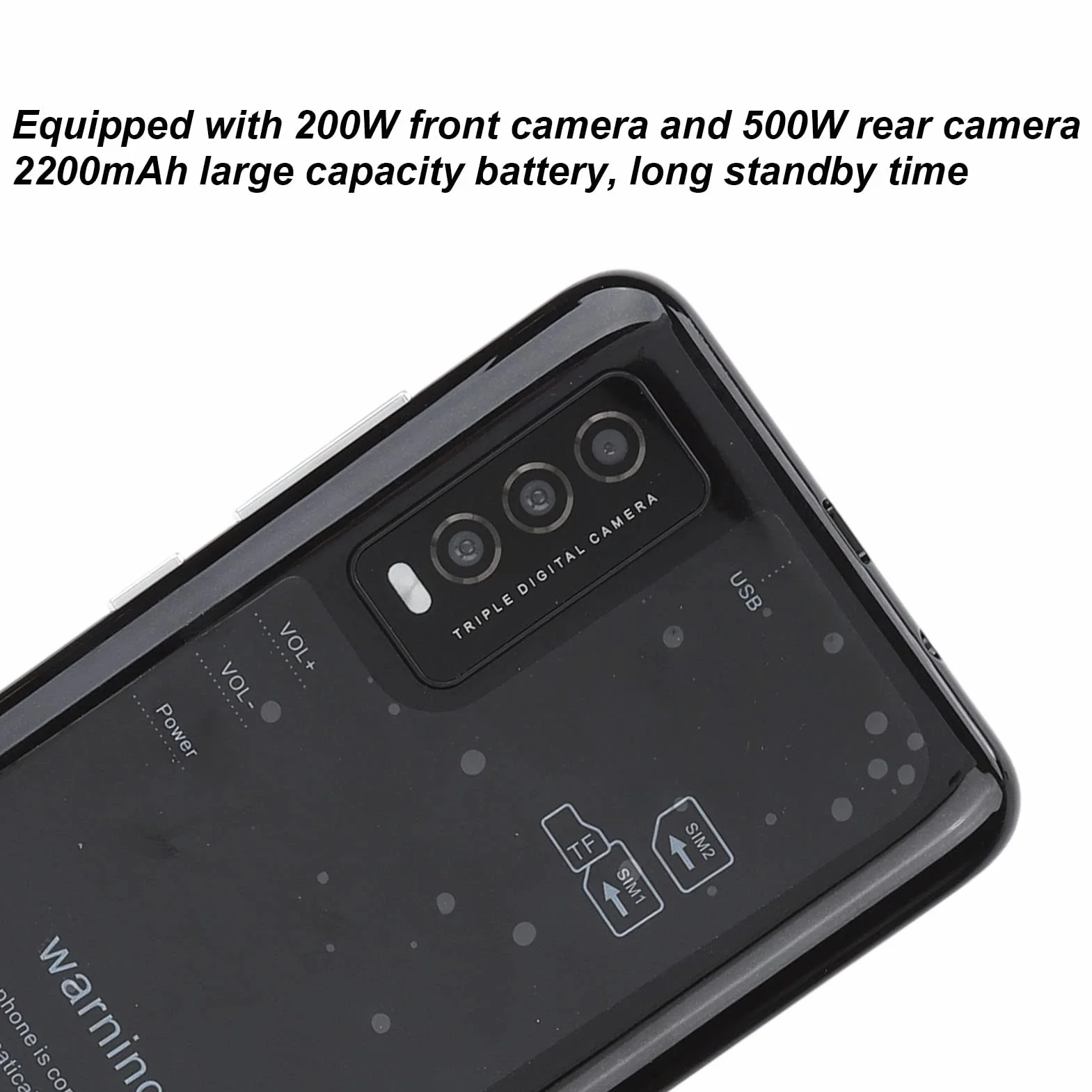 Y30S Odblokowany Telefon Komórkowy z Systemem Android, Smartfon z Dwiema Kartami SIM, Pełny Ekran 5.0 HD, Smukły Telefon Komórkowy dla Systemu Android 6,2 GB RAM, 32 GB ROM(Czarny)