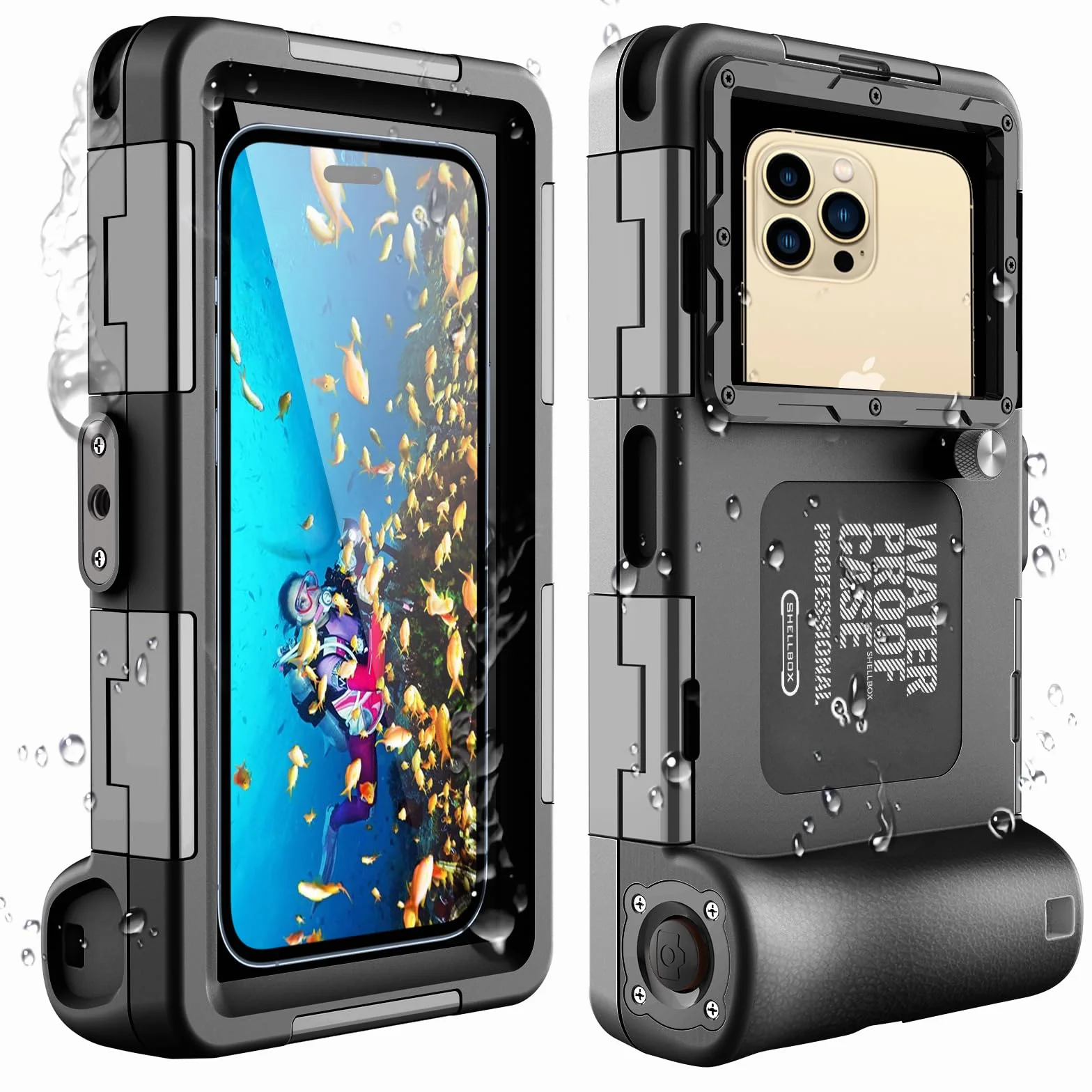 ShellBox wodoszczelne etui na telefon komórkowy, 7,0", wodoszczelne, kompatybilne z iPhone 17e, 17, 16, 15, 14 Pro, 17, 16, 14 Pro, 17, 16, 15, 16, 15, 14 Pro Max