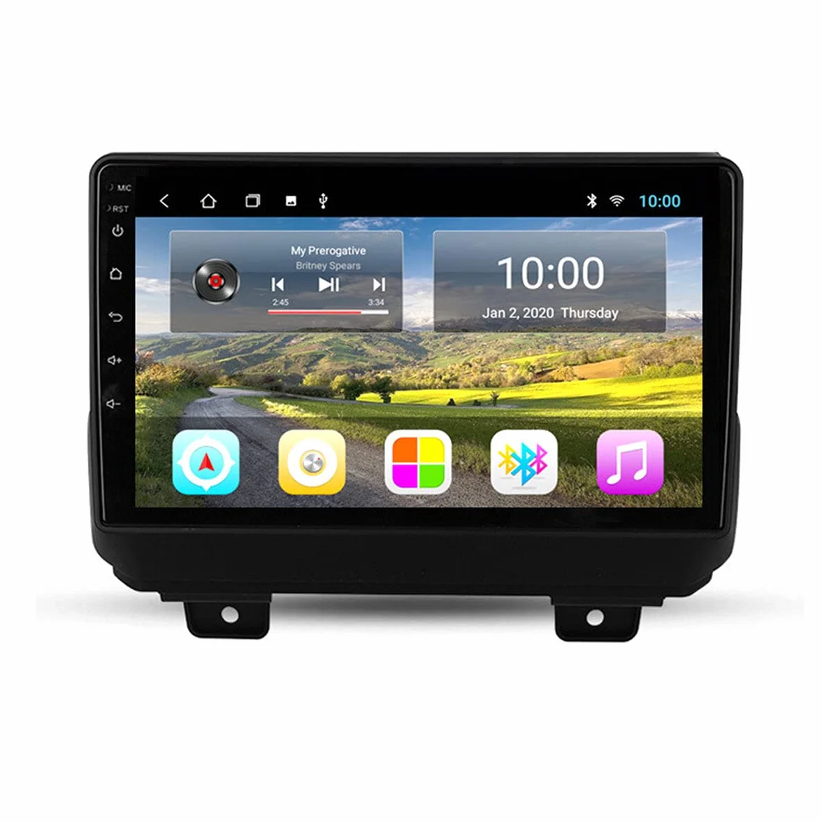 Nawigacja GPS dla radia samochodowego Ekran dotykowy System nawigatora Bluetooth 4.0 Odtwarzacz multimedialny, dla Wrangler 2018 Pojazd Sprzęt GPS, Mapa Aktualizacja