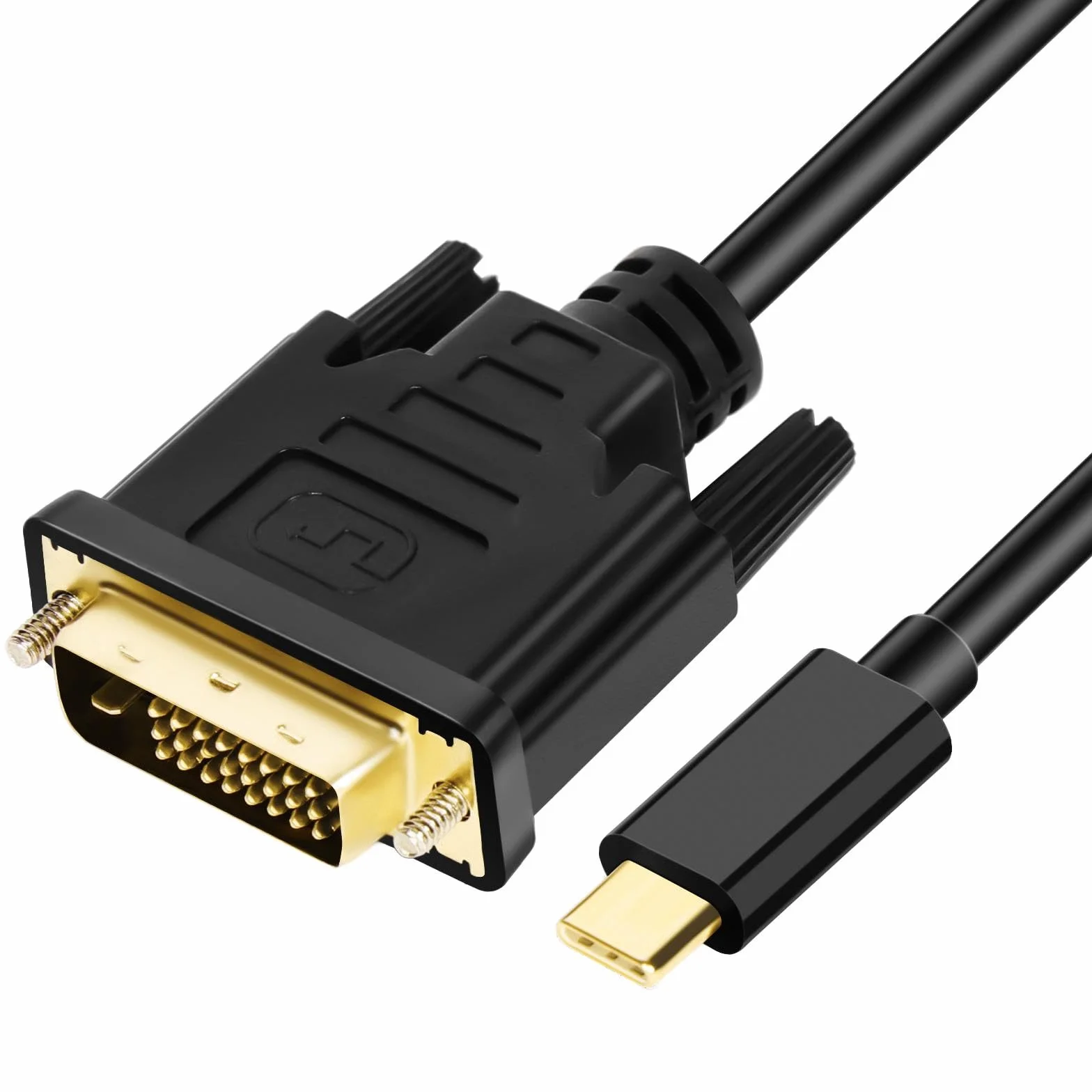 AXFEE Kabel USB-C na DVI, 1,8 m, kabel USB typu C na DVI, wtyczka USB-C na gniazdo DVI, konwerter kablowy do monitora, telewizora, projektora, kompatybilny z iPhone 15 Pro/Max, MacBook Pro/Air iMac