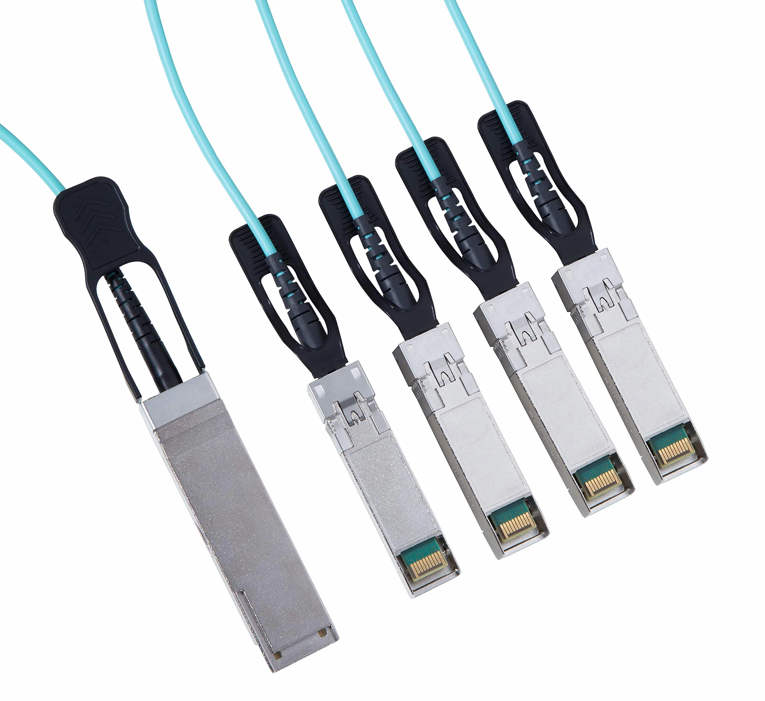 Aktywny kabel optyczny 40G QSFP+ do 4xSFP+ | do Cisco QSFP-4x10G SFP+ Breakout-AOC10M kompatybilny 40GBASE QSFP+ 4x10G SFP+ Breakout AOC kabel (10 m)