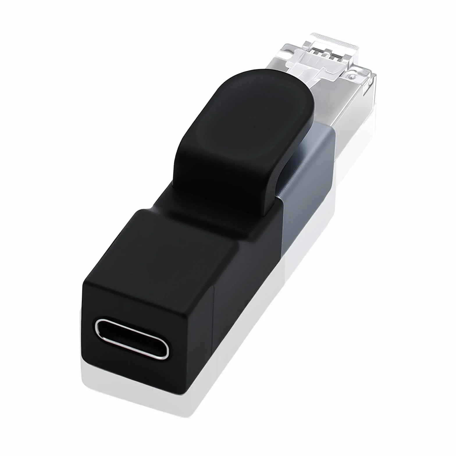 Duttek Adapter USB-C na Ethernet, Gigabit 1000 Mb/s, złącze żeńskie USB-C na męskie RJ45 do MacBooka Pro/Chromebooka, Thunderbolt 3