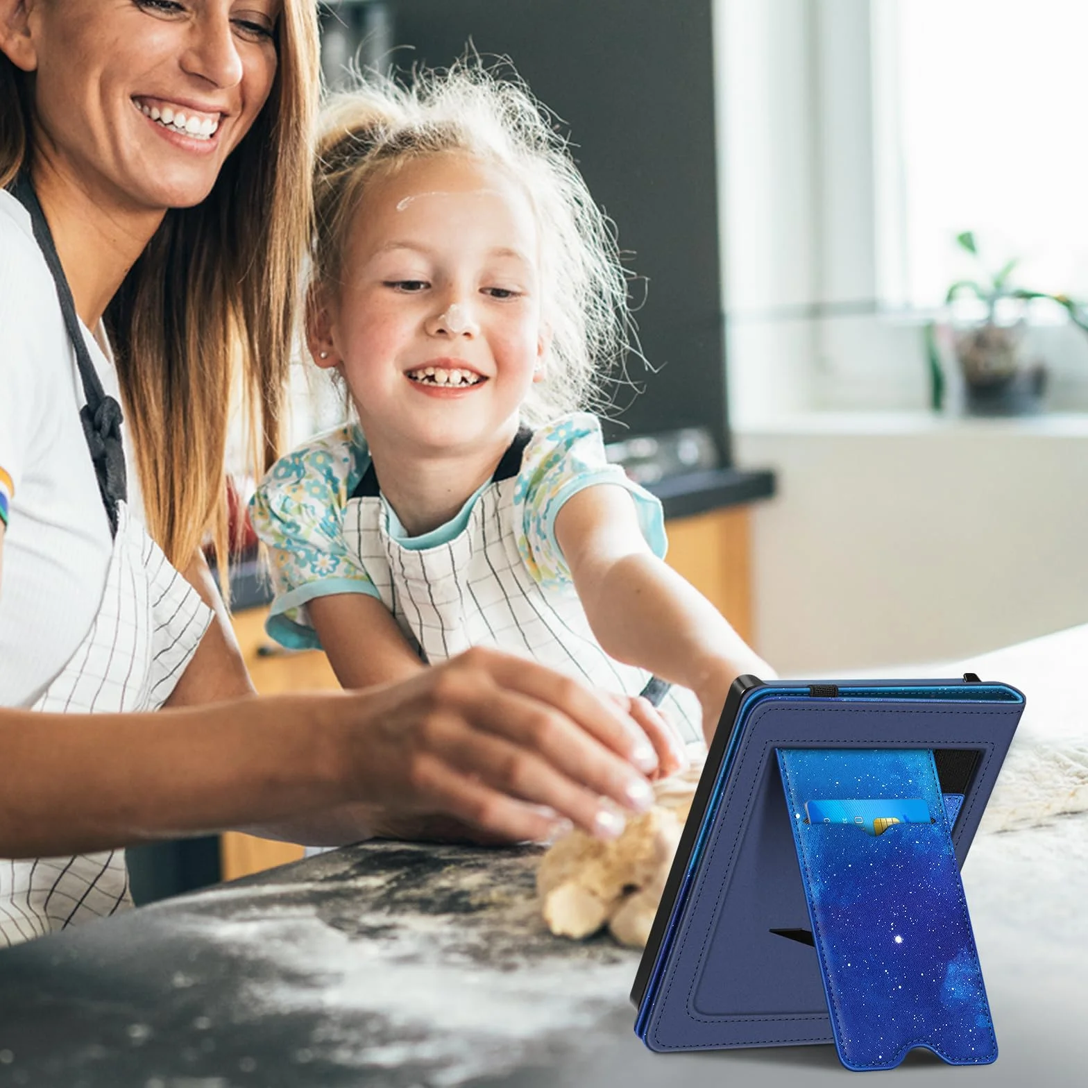 Fintie Etui na Pocketbook Fresh Pro/Pro Color (2023/2024) E-Reader - Kickstand Protective Case z przegrodą na karty, pętla na nadgarstek i funkcja automatycznego uśpienia/budzenia, niebo