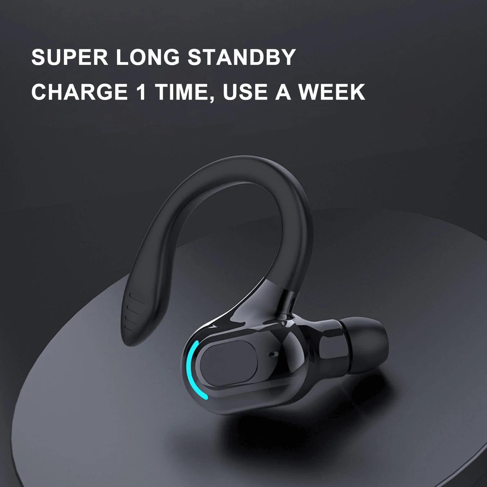 Monofoniczny Zestaw Słuchawkowy Bluetooth, Zestaw Głośnomówiący z Mikrofonem z redukcją Szumów, wodoodporność IPX4, Bezprzewodowa Słuchawka Stereo do Prowadzenia Biura Biznesowego