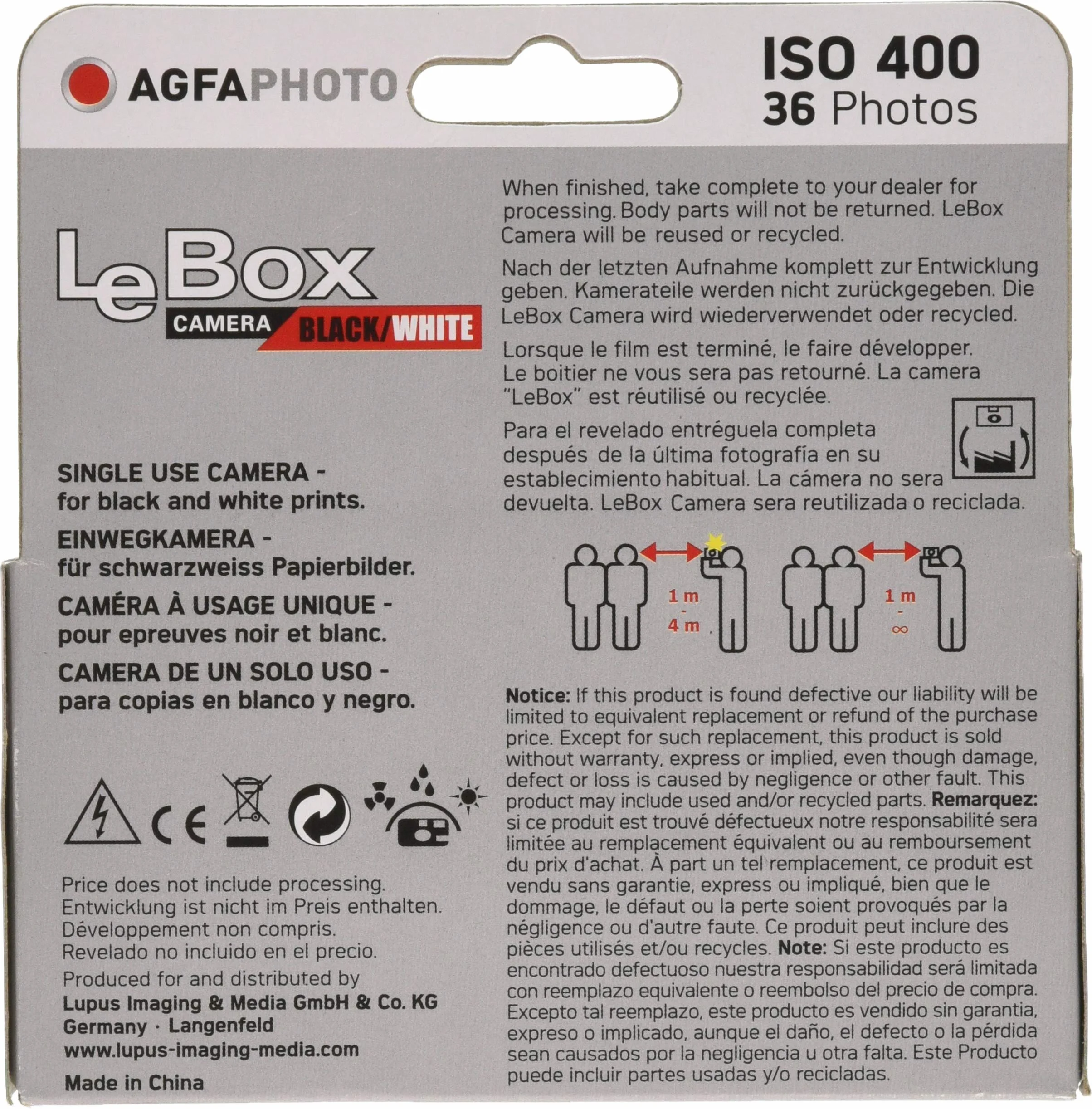 AgfaPhoto LeBox czarny/biały 36
