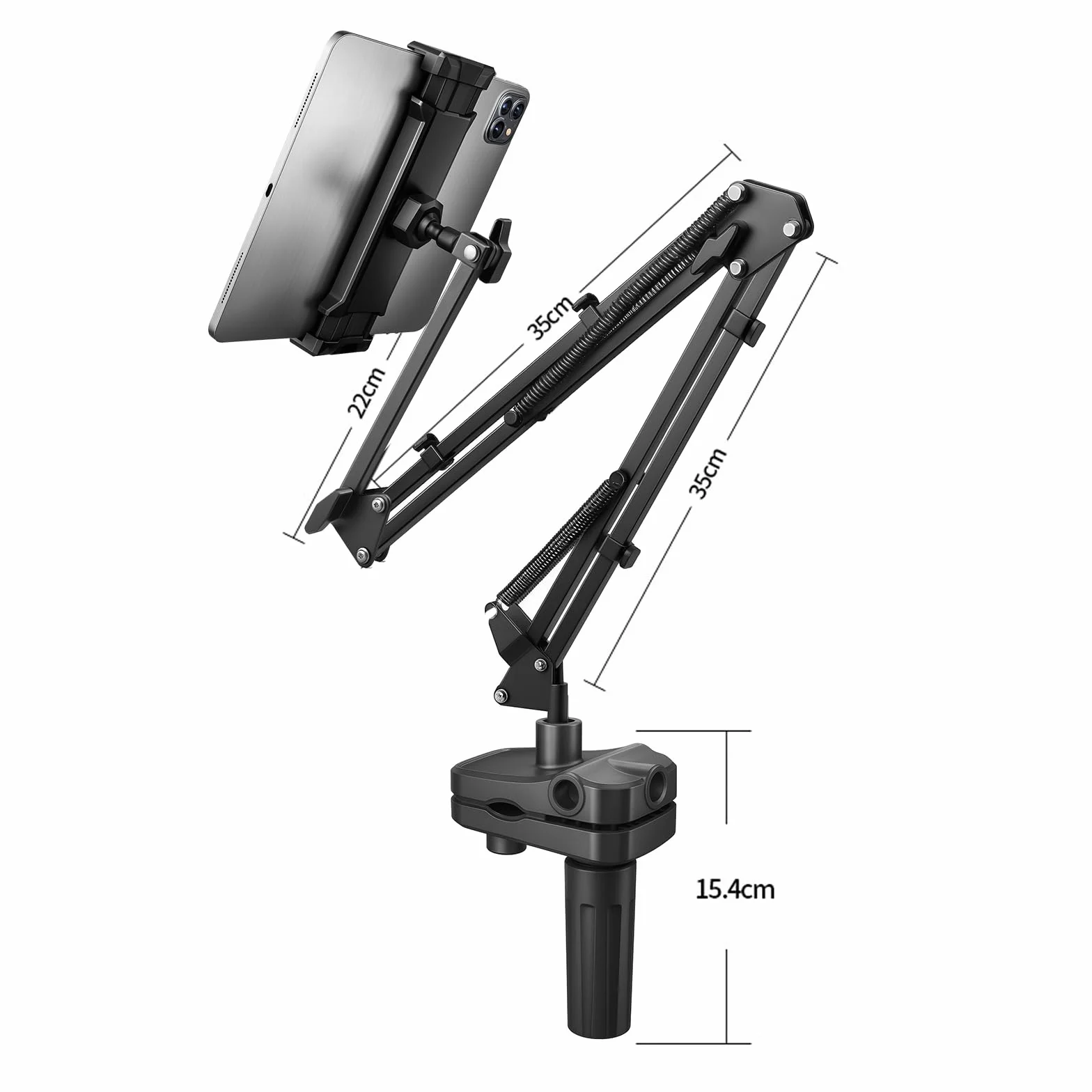 Uchwyt na tablet do łóżka, regulowany uchwyt z metalowym ramieniem, superelastyczny, kompatybilny z iPad, Samsung Galaxy i Kindle, ergonomiczny, dla urządzeń o przekątnej od 4 do 13 cali