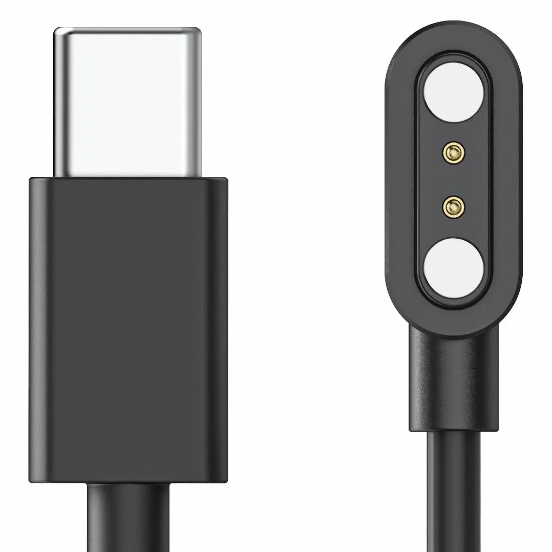Hama Kabel do Ładowania Smartwatchy, Magnetyczny, USB-C, 60cm, Czarny - Optymalna Prędkość, Trwały Materiał, Pełne Naładowanie w 2,5 godziny