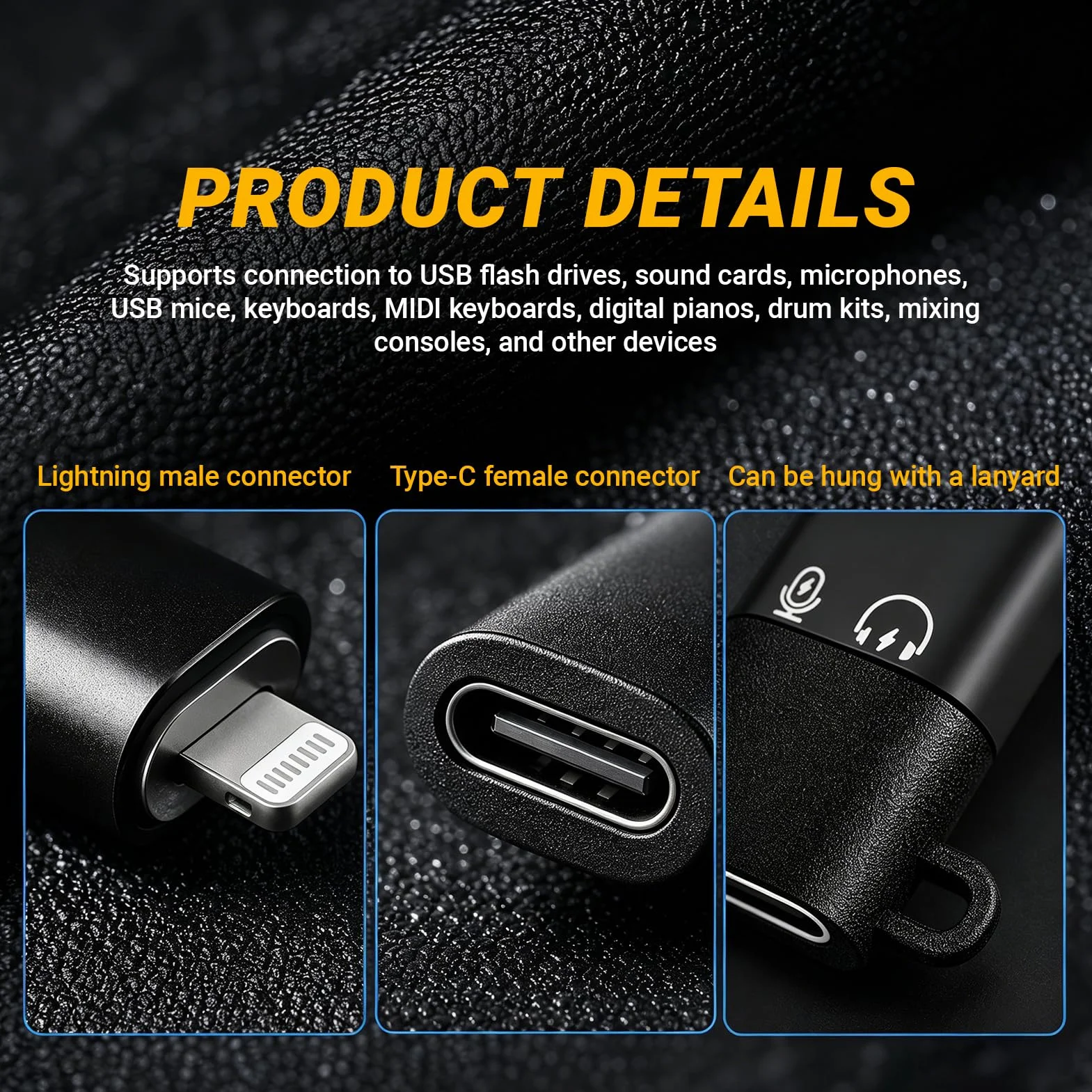 2 sztuki kompatybilny z DJI Mic Mini USB C na Lighting Adapter, do iPhone 16/15 Auriculares Lightning a Tipo C Adaptador para la Transmisión de Datos y la Carga (Lightning a Tipo C Interfaz)