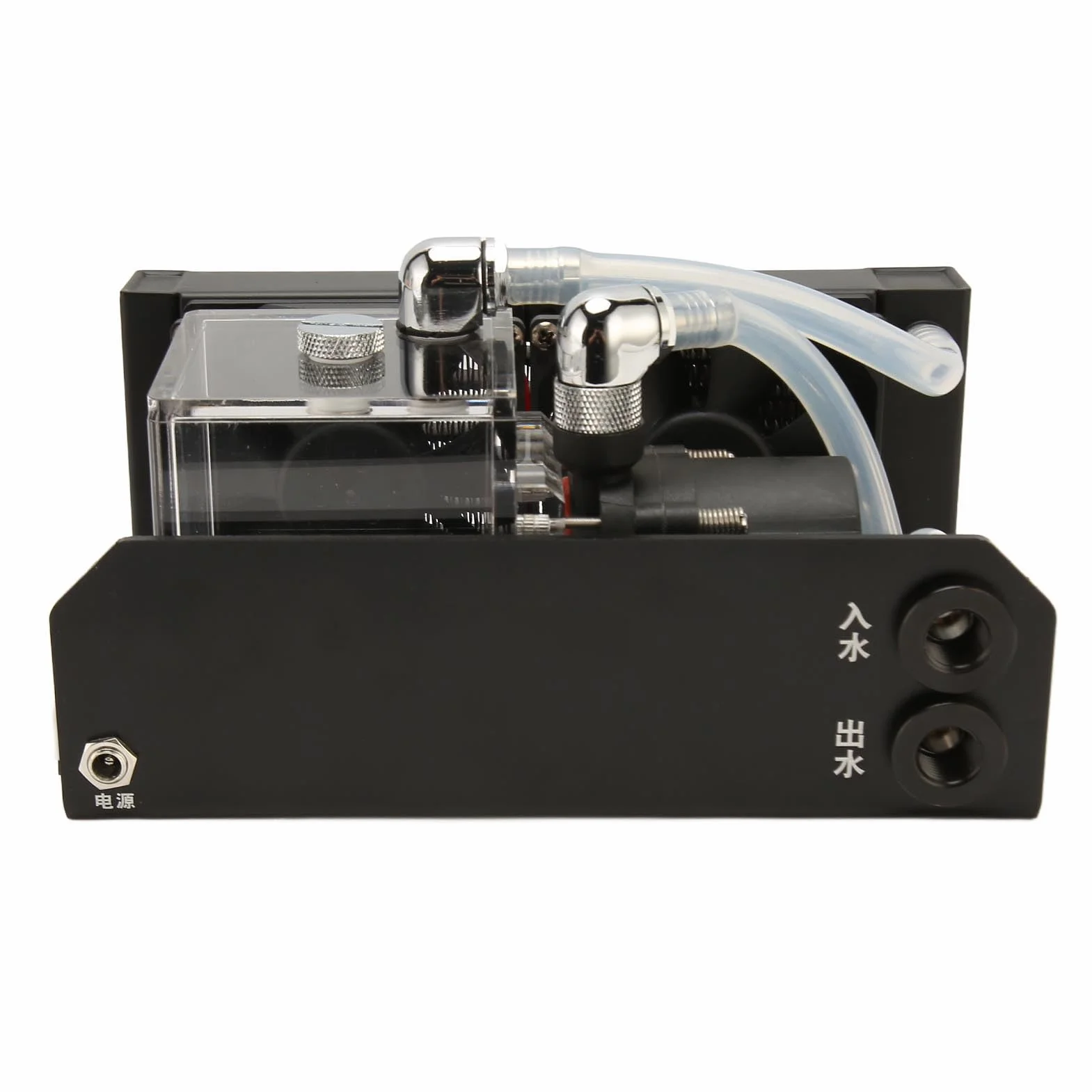 Jiawu Pompa do Chłodzenia wodą, Gwintowany G1/4 12 V, 10 W, 300 Ml Zbiornik do Chłodzenia wodą, Zbiornik Komputera PC z Podwójnymi Wentylatorami 80 Mm 4000 Obr./min Procesora Komputerów Przemysłowych