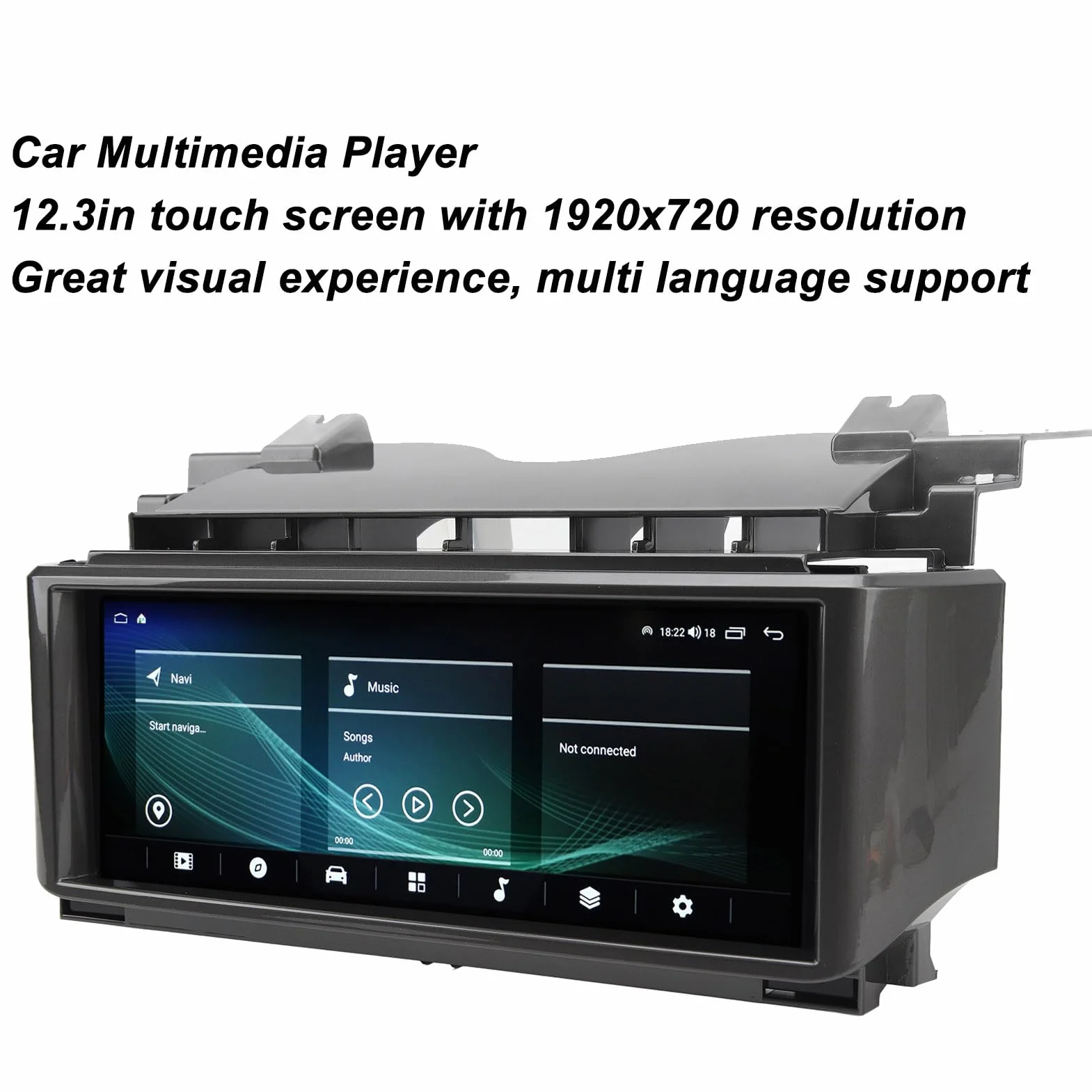 12.3in 8 rdzeń Samochodowy Odtwarzacz Multimedialny, Przenośne Samochodowe Stereo Ekran Dotykowy Nawigacja GPS Radio Stereo Zamiennik dla Rover V8 L322 (8+128G)