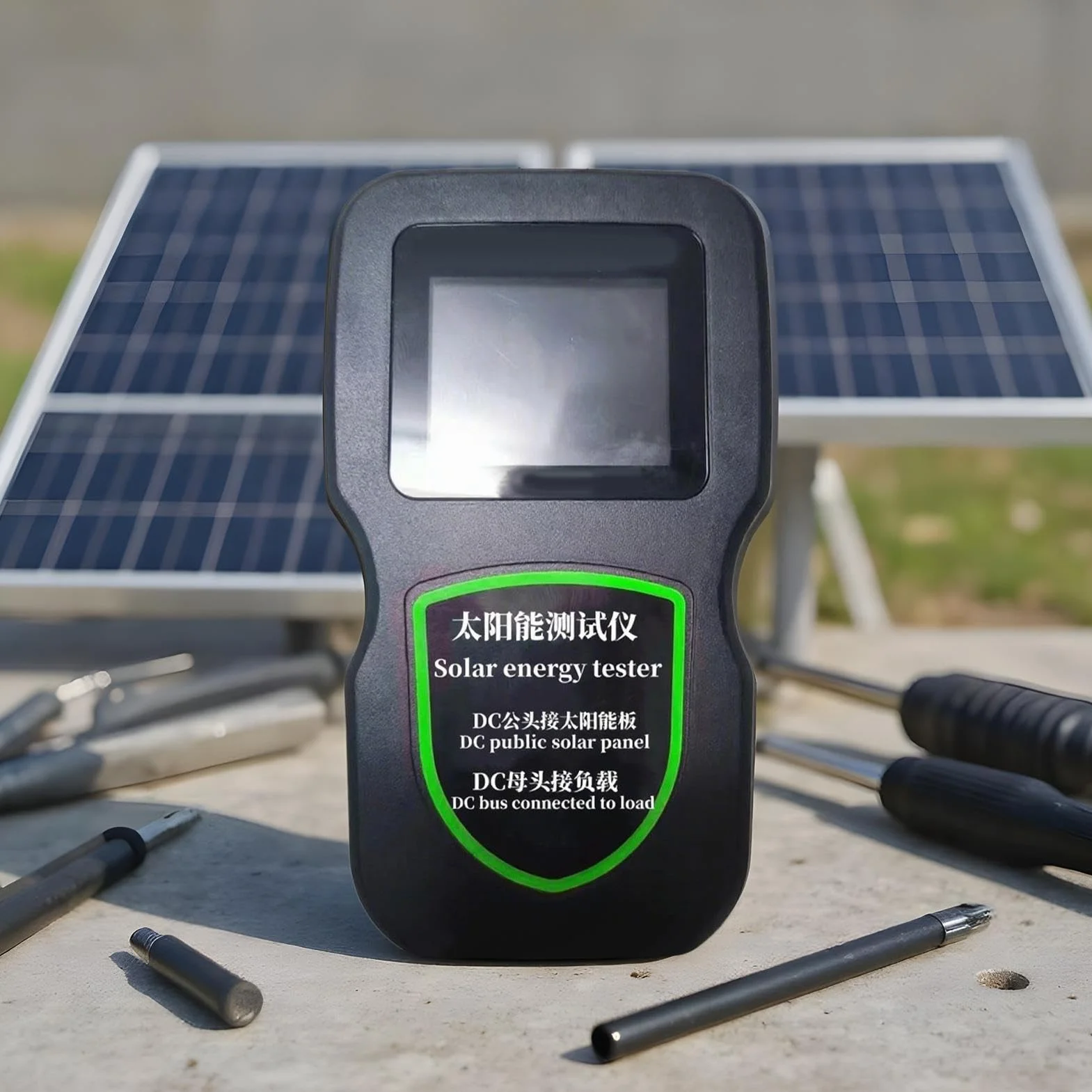 Tester modułu solarnego – ręczne urządzenie do pomiaru energii słonecznej, przenośny tester modułu solarnego do użytku na zewnątrz, ogrodu, rolnictwa, samochodu, lotnictwa, badań