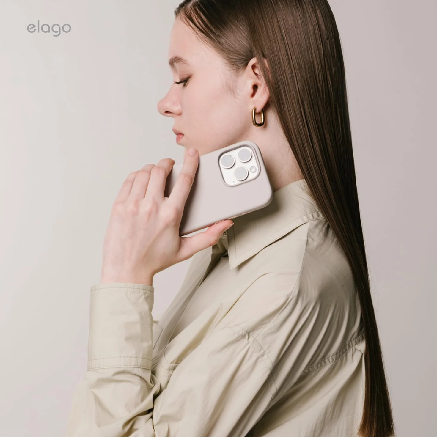 elago Etui na iPhone 16 Pro Silikonowe Ochronne Odporne na Wstrząsy