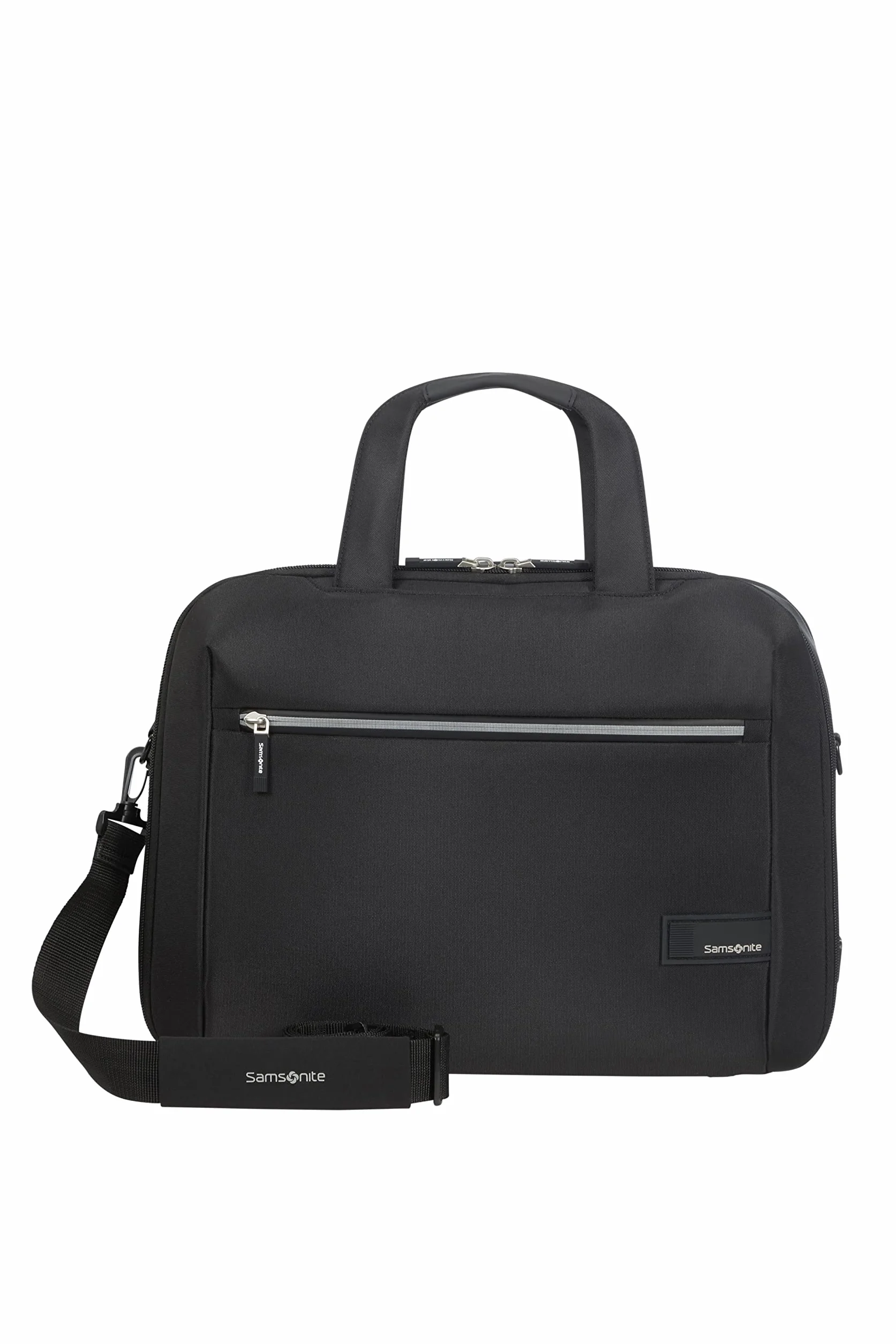 SAMSONITE LITEPOINT - Rozszerzalna torba laptopa 15,6 cala, 40,5 cm, 17,5/22 L, czarny (czarny)