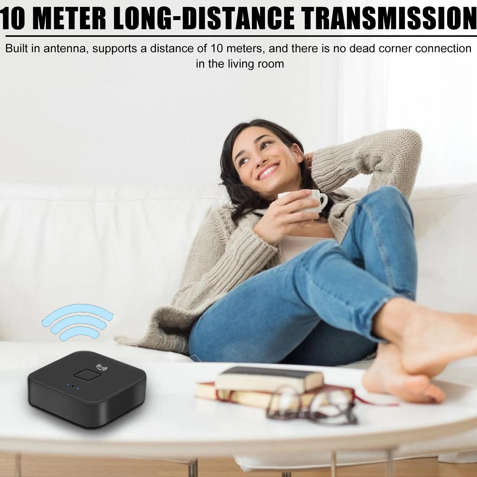 NFC odbiornik Bluetooth 5.0, adapter audio Bluetooth do systemu stereo, HiFi bezprzewodowy adapter audio, odbiornik z gniazdem AUX 3,5 mm AUX cinch do produktów cyfrowych z funkcją Bluetooth/NFC