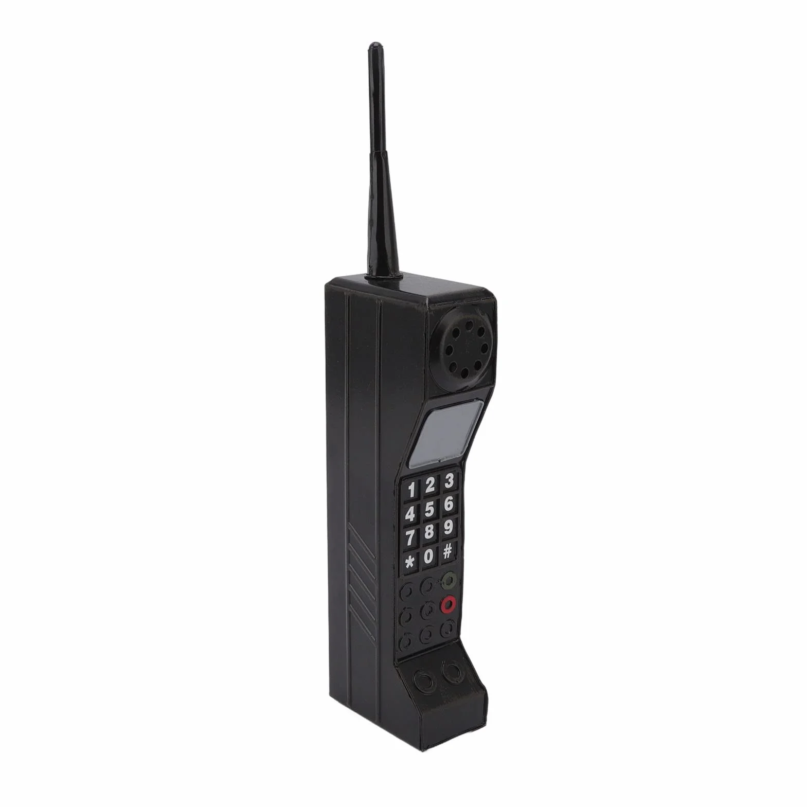 Ozdoba na Telefon Komórkowy z Cegły w Stylu Retro - Imitacja Rekwizytów Fotograficznych Stylizowany Stary Telefon Komórkowy do Dekoracji (BLACK)