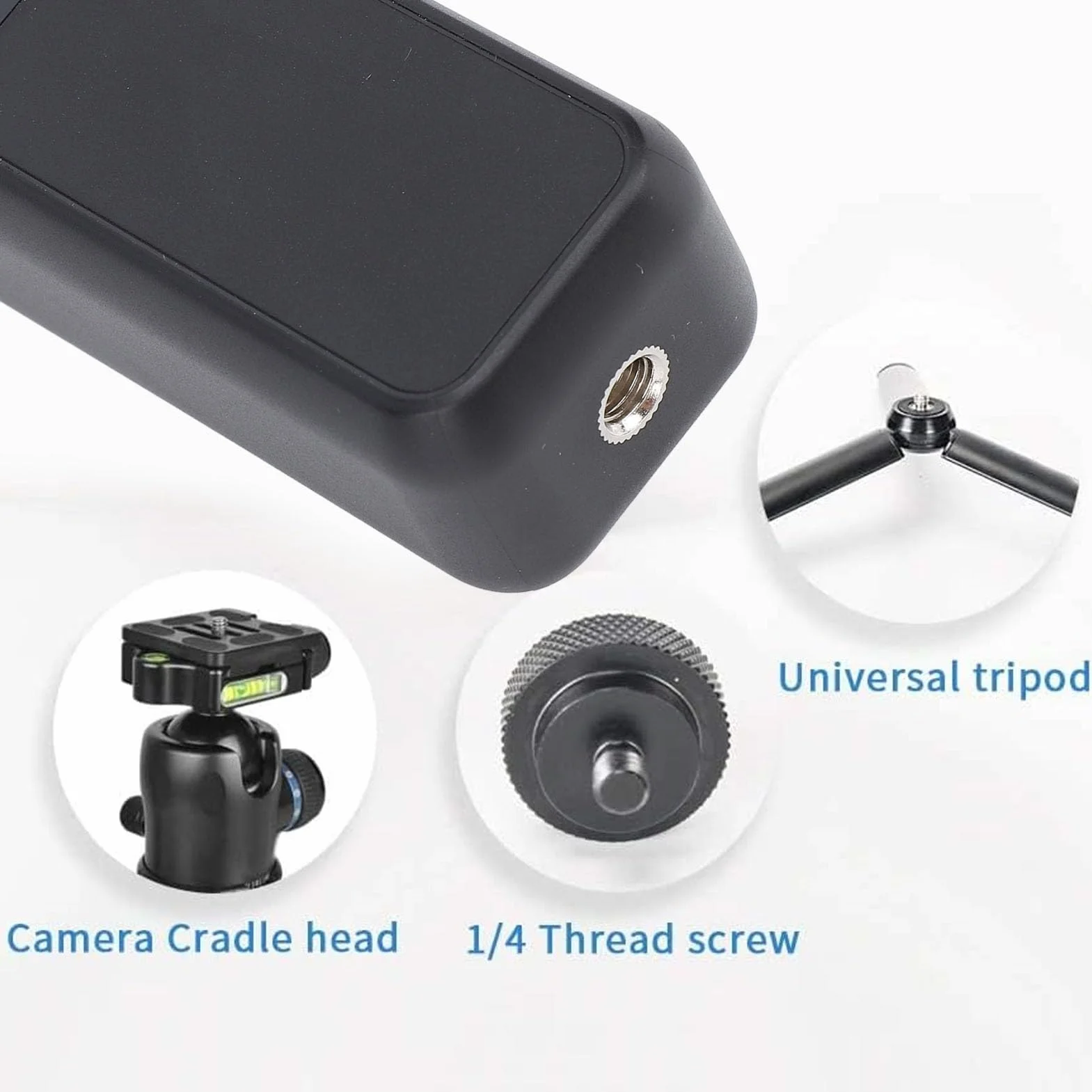 Uchwyt Baterii do Pocket 3 Creator Combo, Uchwyt Baterii Pocket 3, Zarezerwowany Gwint 1/4”, Wbudowana Bateria 2800 MAh, Szybkie ładowanie 10 W