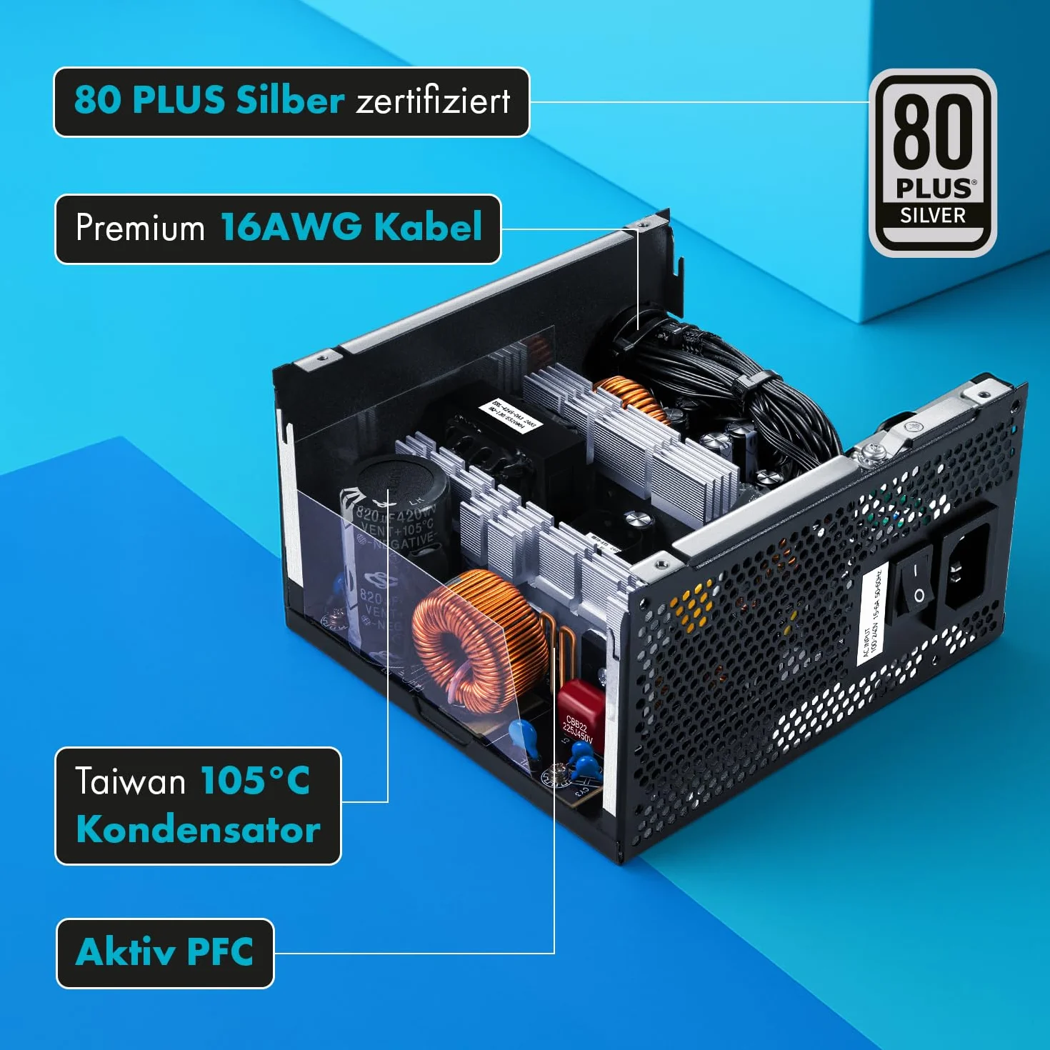 Zasilacz 750 W Silver ATX 3.1, PCI 5.1