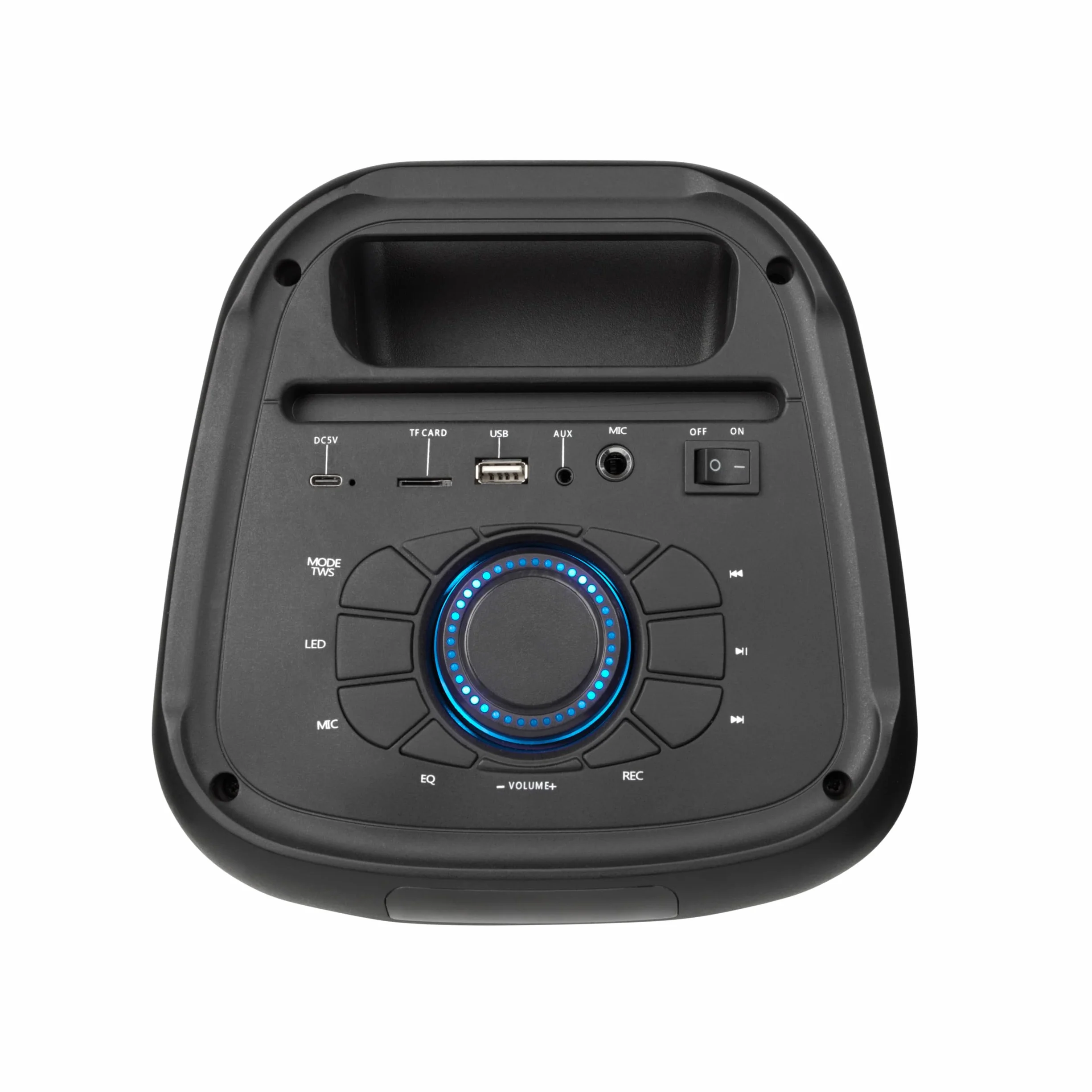 Intempo Blaze głośnik Bluetooth imprezowy 100 W PMPO z mikrofonem karaoke | 5 trybów oświetlenia LED, zasięg bezprzewodowy 25 m, akumulator 3000 mAh, do 10 godz. odtwarzania