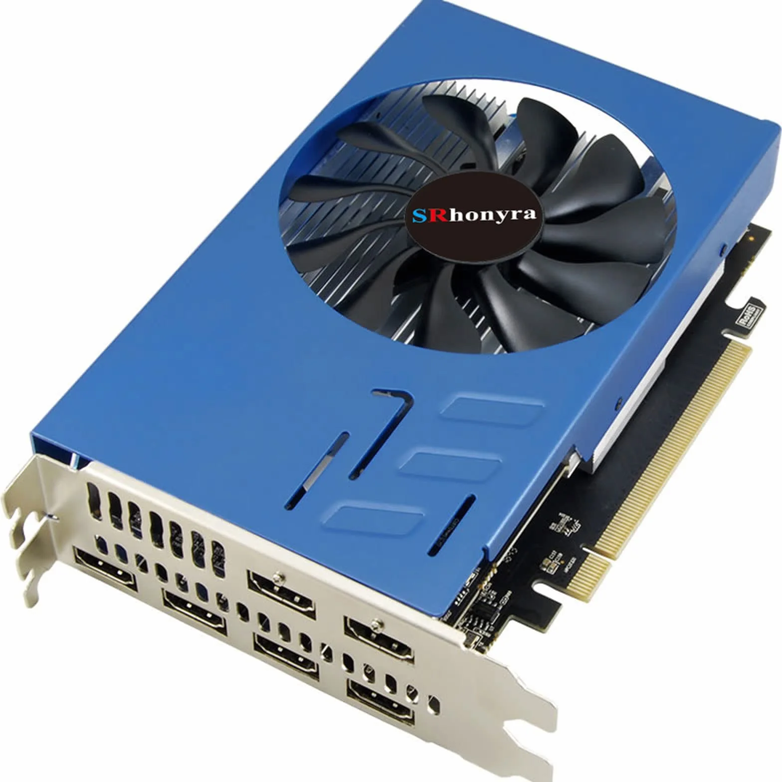 Karta graficzna R7 350 4 GB, 6 natywnych wyjść HDMI, zasilana przez magistralę PCIe 3.0 X16, do handlu akcjami, monitorowania, ściany wideo, wyświetlania detalicznego