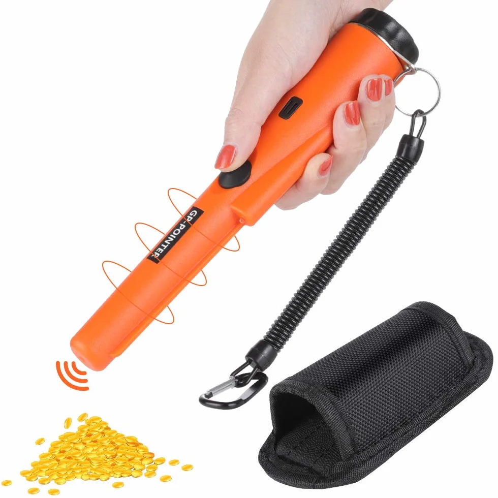 Diealles Shine Pinpointer, wodoszczelny, przenośny wykrywacz metalu z wbudowanym wskaźnikiem LED, wskaźnik skanowania 360°, metalowy poszukiwacz złotych monet, Hunt, biżuteria
