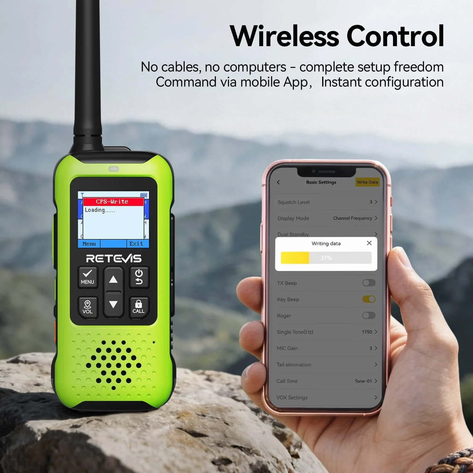 Retevis EZTalk 65 Dwubandowe Radiotelefony, Dwukierunkowa Nawigacja GPS BDS, Programowalne Częstotliwości przez APP, Przenośne Radiotelefony do Awarii, Wspinaczki Górskie (2 Pary)