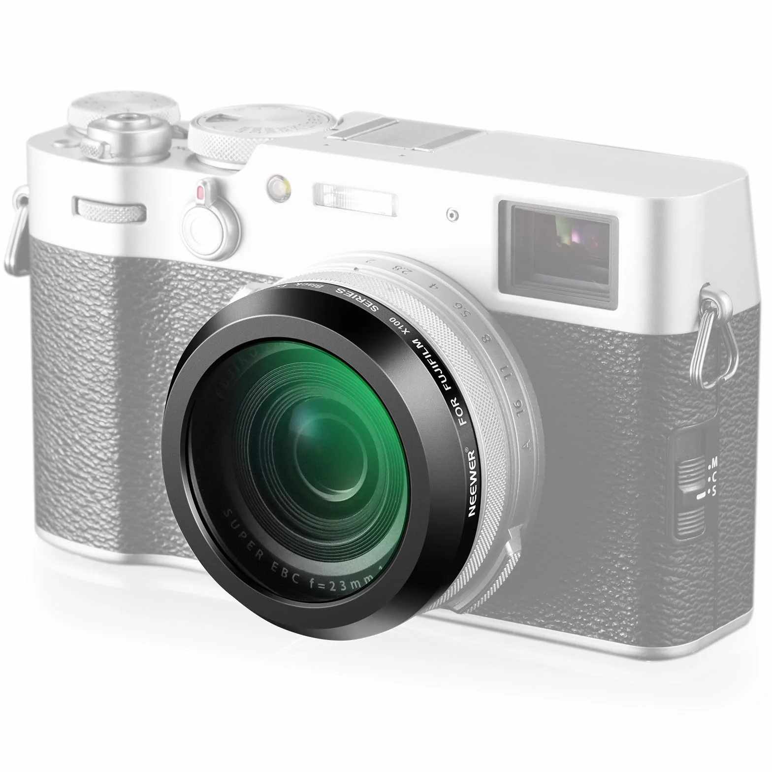 NEEWER Czarny filtr dyfuzyjny 1/4, filtr przeciwmgielny z efektem kinowym do kamer serii X100, wielowarstwowe szkło optyczne, do Fujifilm X100 X100S X100F X100T X100V X100VI (czarna rama)