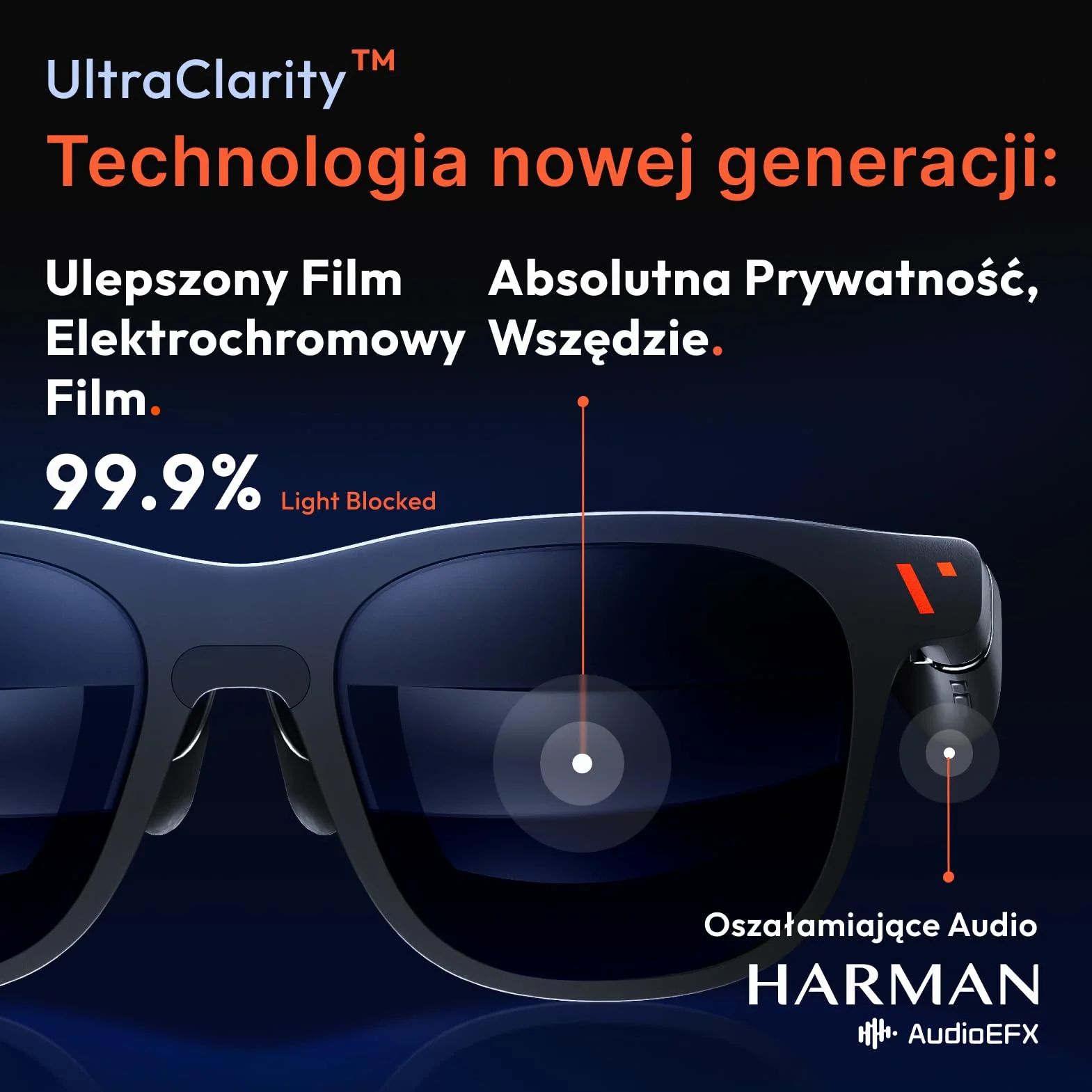 VITURE Pro Okulary XR/AR - 135" 120Hz 1000Nits, powłoka elektrochromowa. dźwięk Harman, Dla iPhone 17/16/15/Android/Mac/PC/Steam Deck/Switch 2. Pierwsze prawdziwe XR - Używany