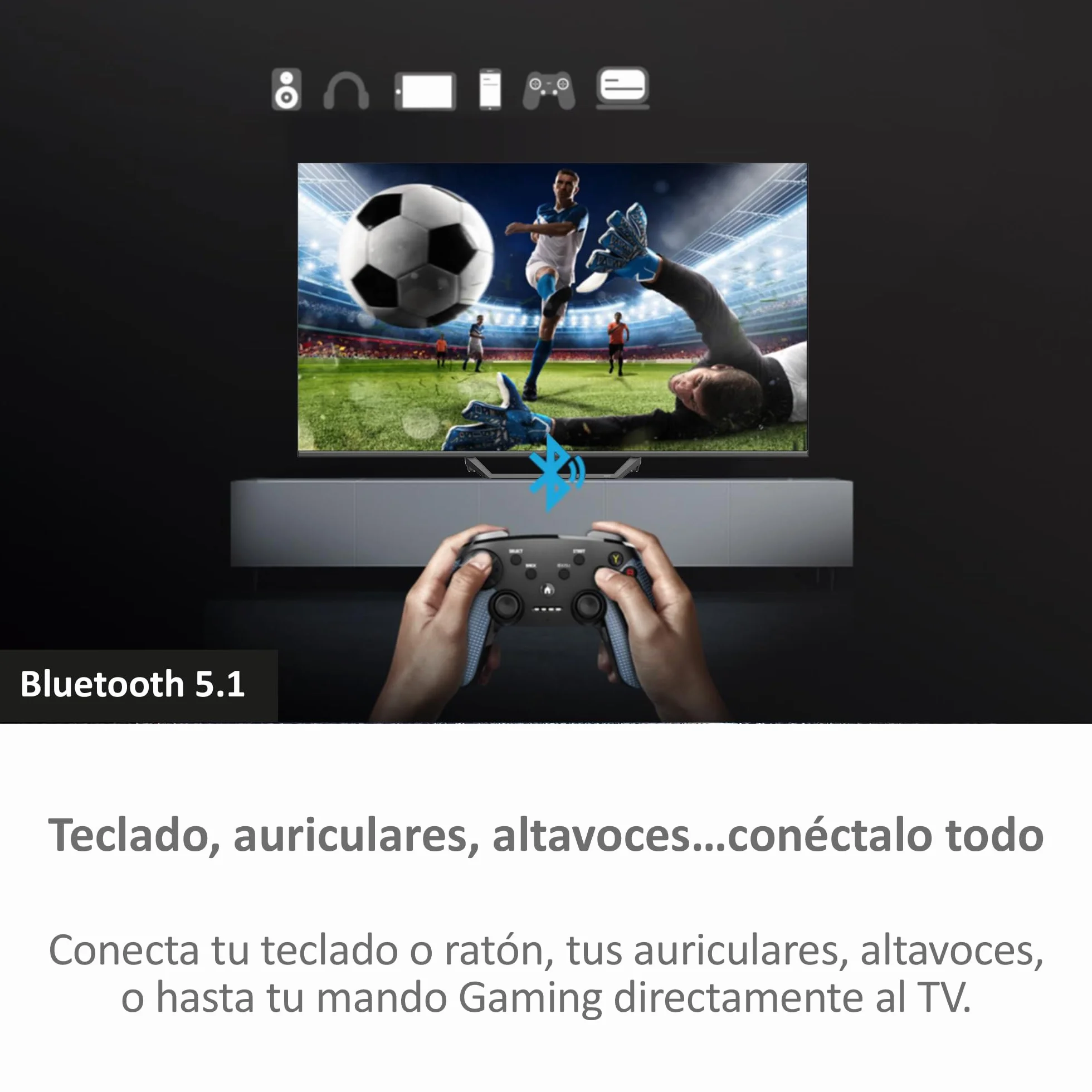 Haier QLED 4K UHD H50S80EUX Smart TV 50", Google TV, Dolby Audio, HDR 10, Smart Remote Control, Google Assistant, Bluetooth 5.1, DBX TV, HDMI 2.1 x 4, bez ramki, 2024