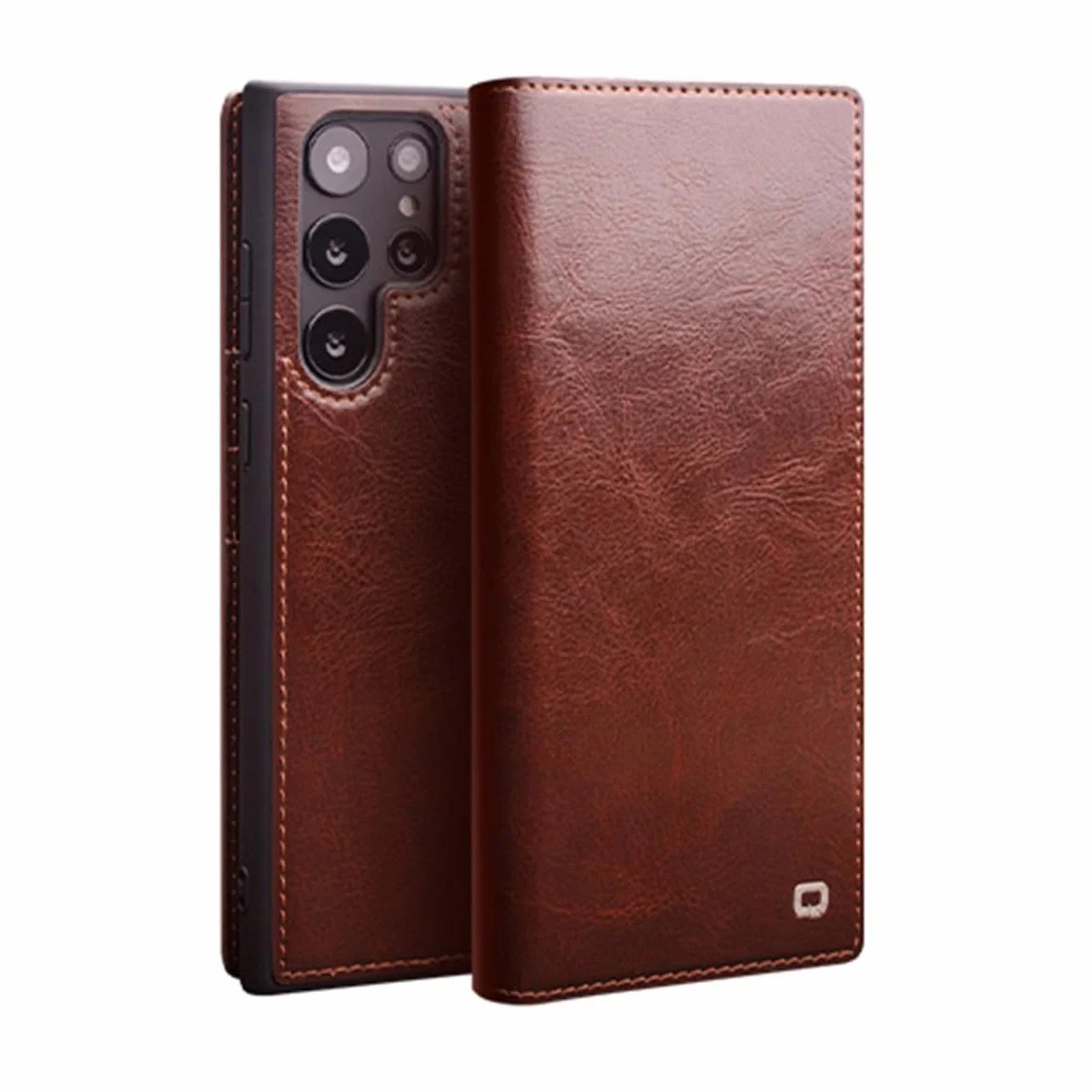 Etui na telefon Galaxy S23 Ultra z prawdziwej skóry (3 przegródki na karty, ręczne wykonanie, klasyczny styl】 Flip Case odporne na uderzenia etui odporne na odciski palców etui do Samsung