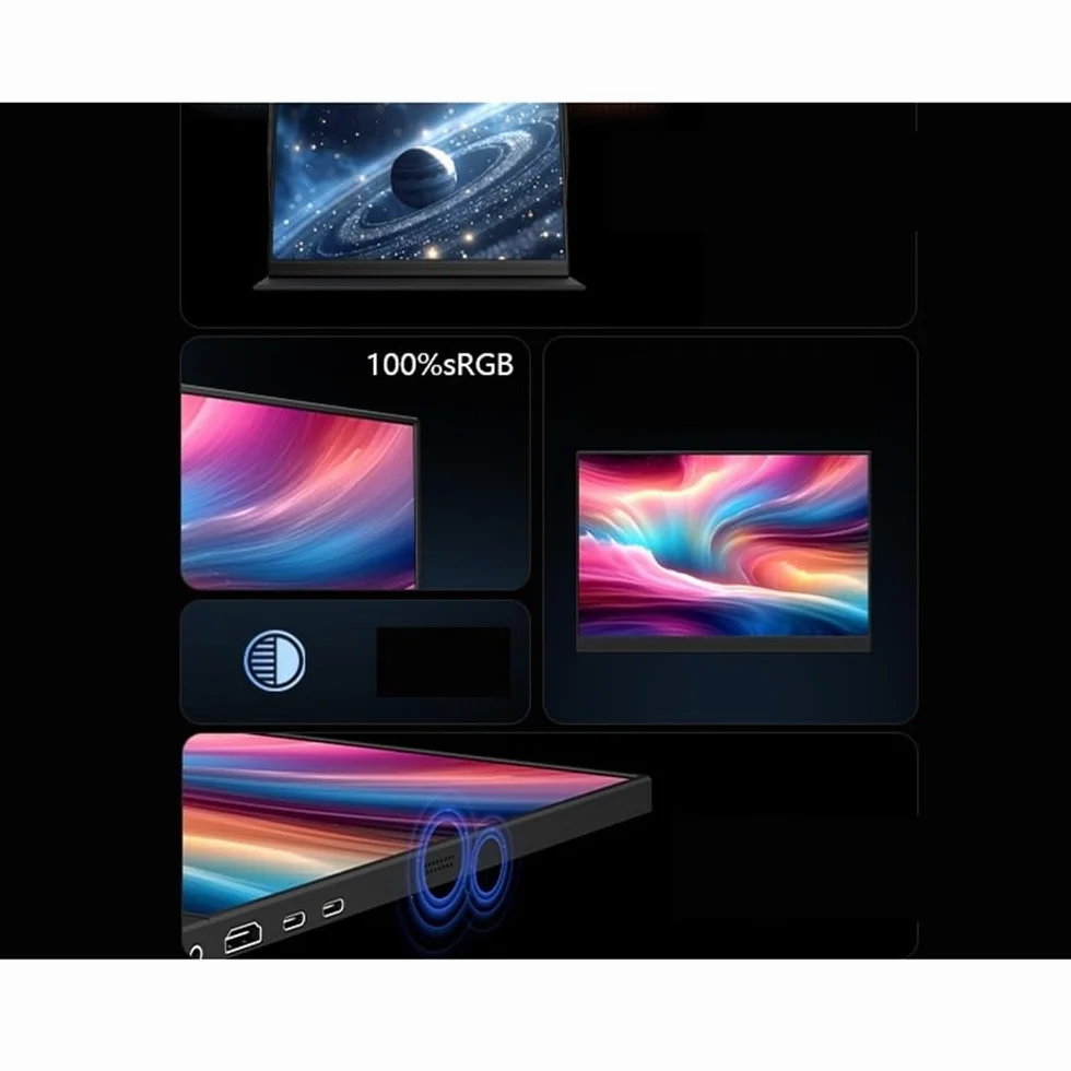 Ekran mobilny 4K HD 17,3-calowy ekran zewnętrzny IPS o jasności 500 nitów do telefonów komórkowych, laptopów i konsol gier