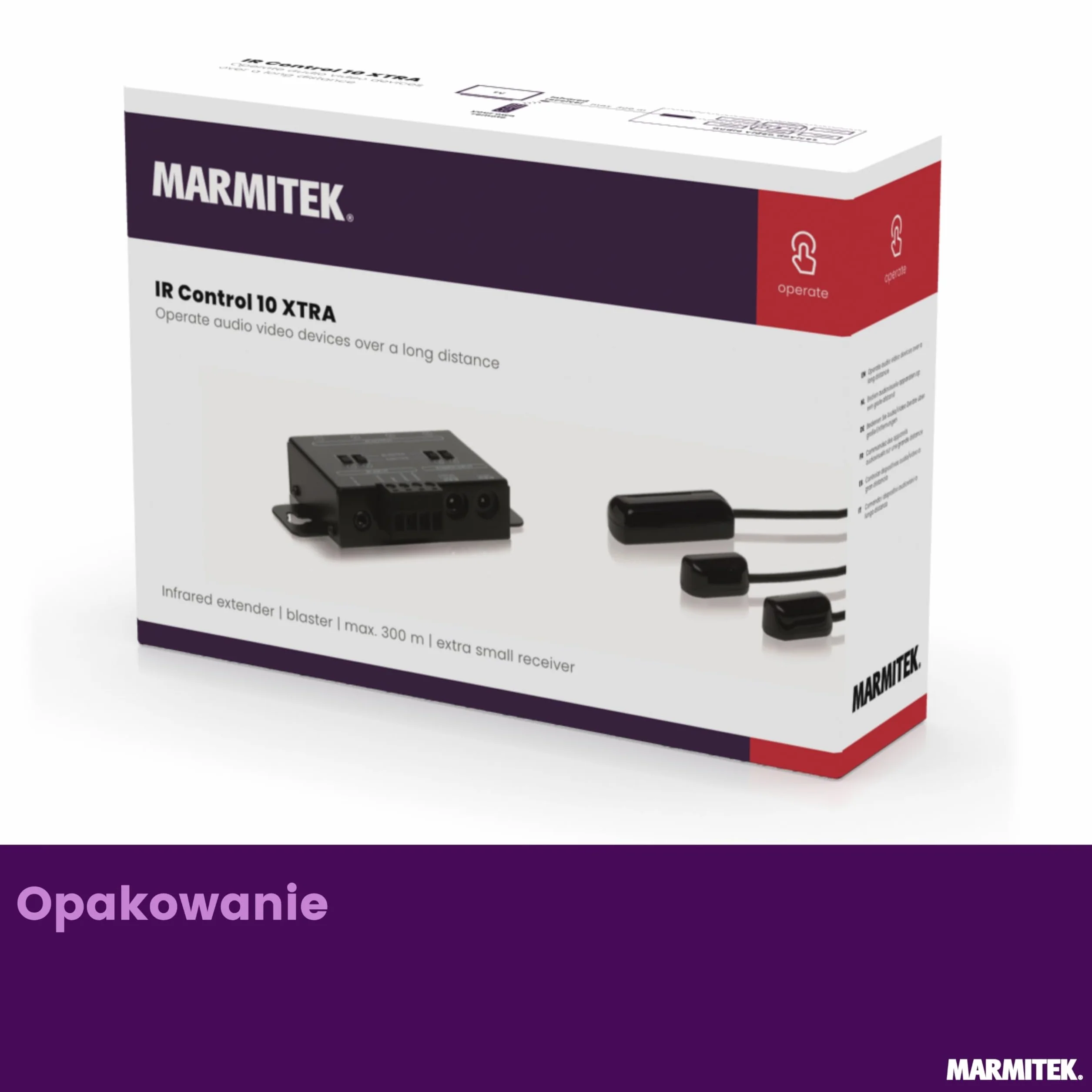 Przedłużacz podczerwieni 300 m Marmitek IR Control 10 XTRA - repeater IR przez kabel sieciowy UTP CAT5 CAT6 - profesjonalne rozwiązanie prosumer do instalacji AV