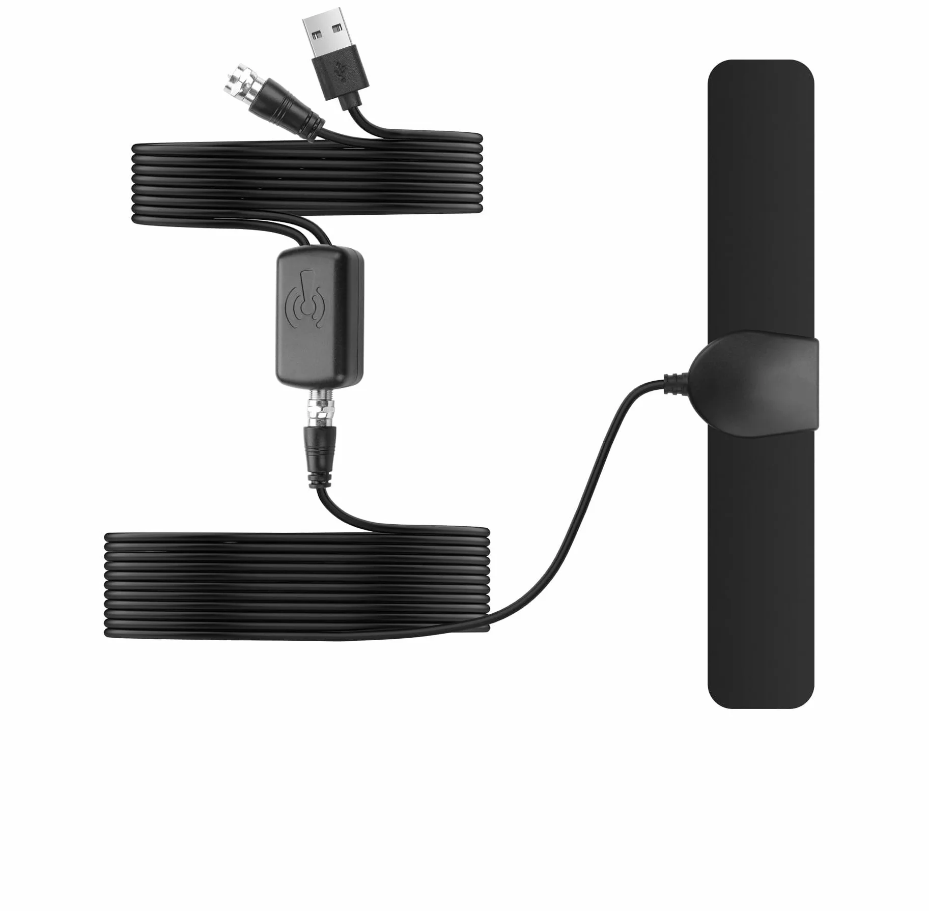 YAODHAOD Antena HDTV do użytku wewnątrz i na zewnątrz - 200 mil - DVB-T/T2 / ATSC/ISDB-T - z 4K Ultra HD - antena cyfrowa ze wzmacniaczem