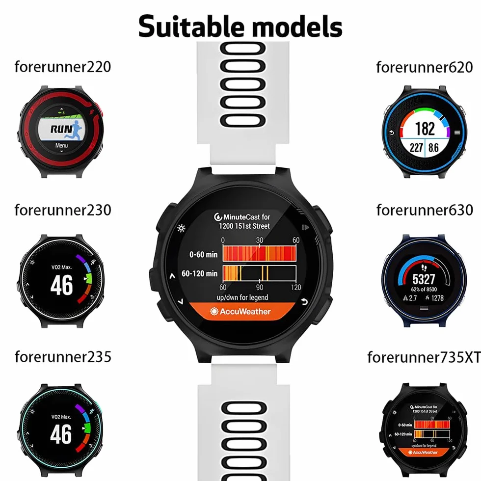NotoCity Kompatybilny z paskiem Forerunner 230/235/620/630/735XT Regulowany pasek zastępczy oddychający sportowy tracker fitness do bransoletki Forerunner..