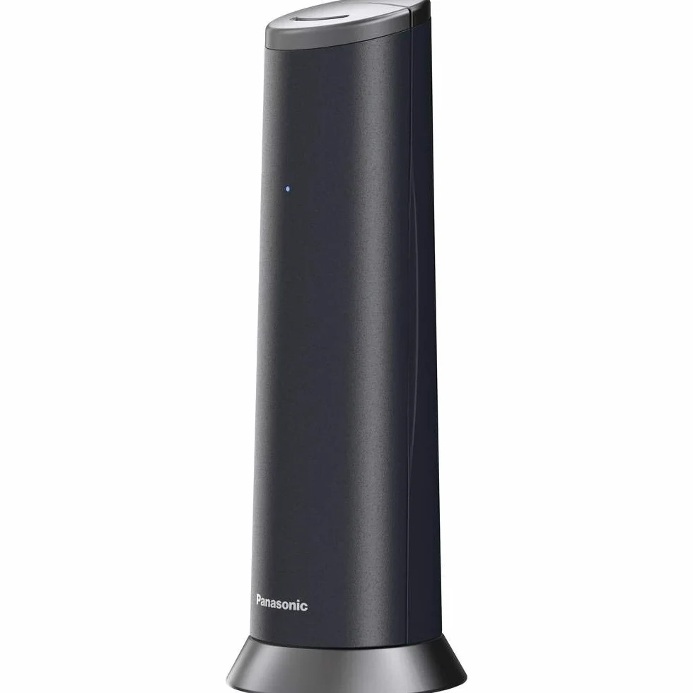 Panasonic KX-TGK220GM designerski telefon bezprzewodowy z automatyczną sekretarką, stacją i słuchawką, zestaw głośnomówiący, biały LCD, blokowanie przeszkadzających połączeń, magnes na słuchawkę,