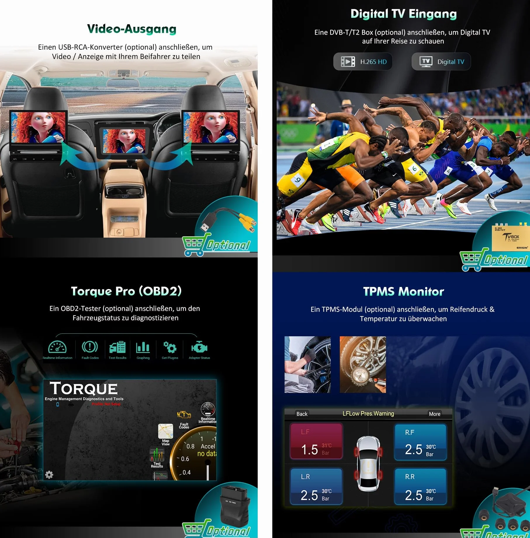 Erisin 8-rdzeniowy 4 GB + 64 GB 7 cali Android 14 radio samochodowe Bluetooth GPS nawigacja do FIAT Egea Aegea Tipo Dodge Neon obsługuje bezprzewodowe CarPlay Android Auto WiFi 4G DAB+ USB FM RDS