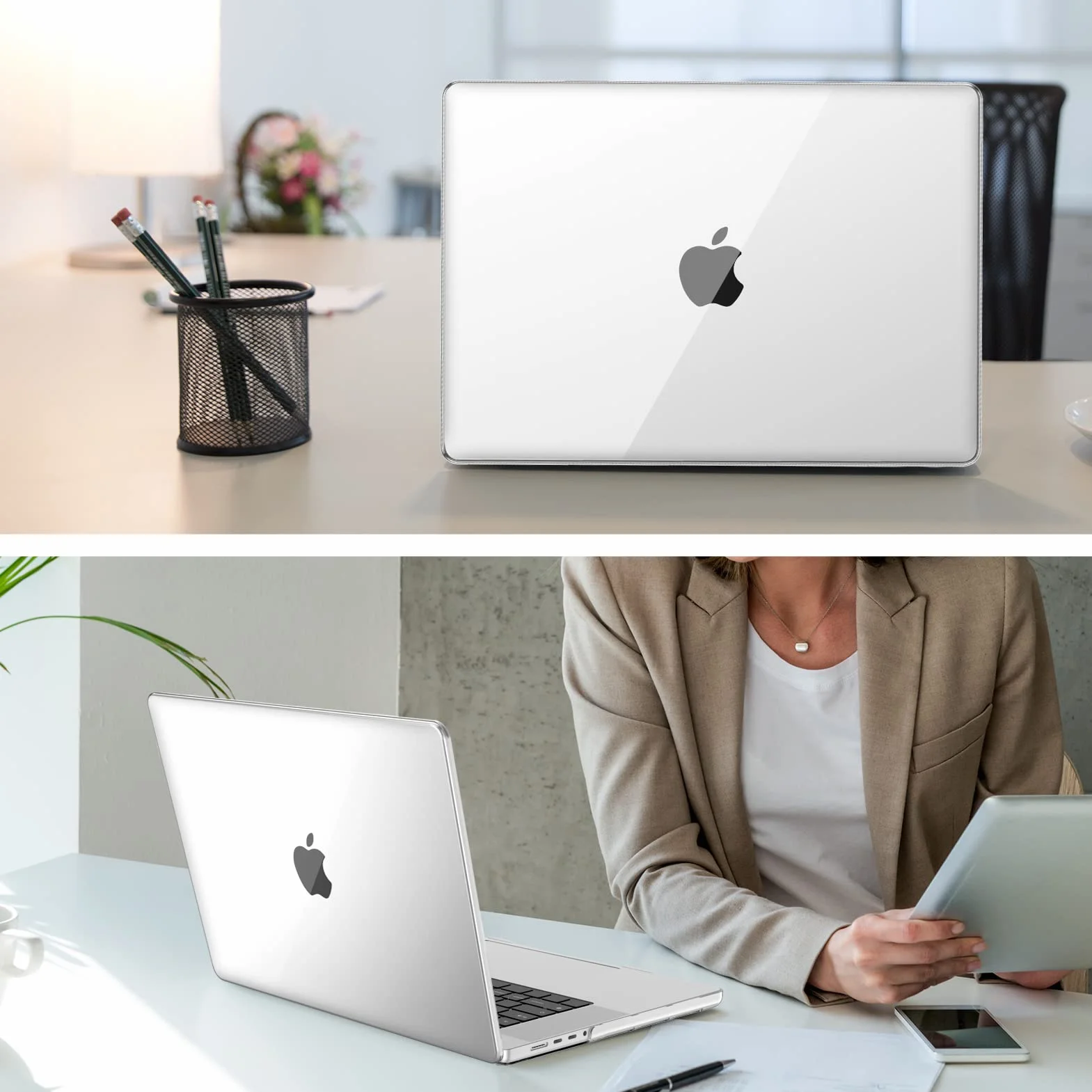 Fintie Etui kompatybilne z MacBook Pro 16 (2026-2021) M5 M4 M3 M2 M1 Pro/Max A3428 A3429 A3186 A3403 A2991 A2780 A2485, ultracienkie, twarde etui ochronne kompatybilne z MacBook Pro 16, przezroczyste