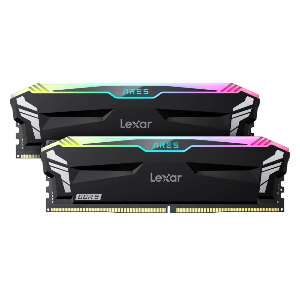 DDR5 32GB KIT 2x16GB PC 6800 Lexar ARES RGB CL34 with heatsink schwarz LD5U16G68C34LA-RGD