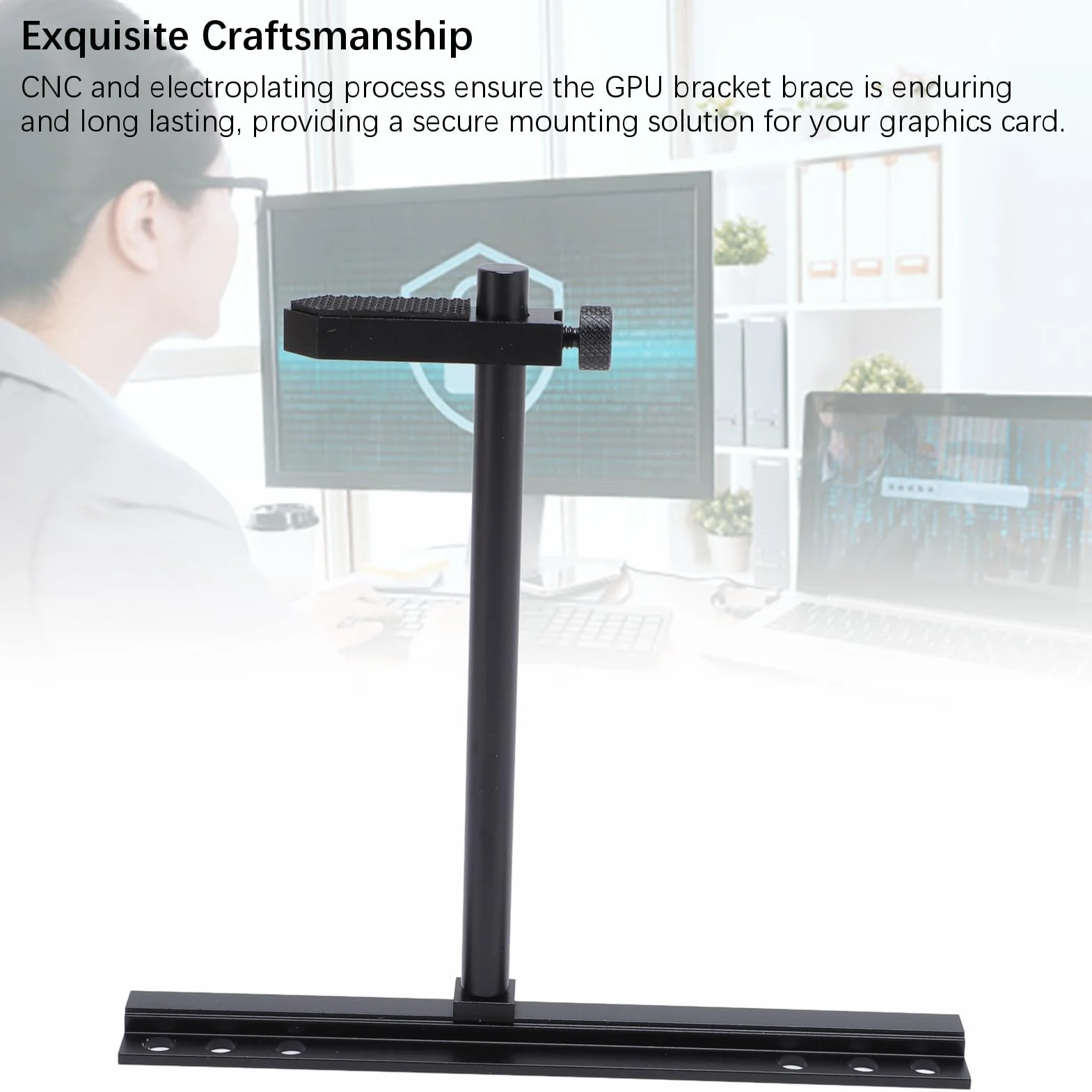 XUMIUZIY Obsługa Karty Graficznej, Obsługa Obsługi GPU Stabilna z Poziomem dla 9 Cm 12 Cm 14 (BLACK)