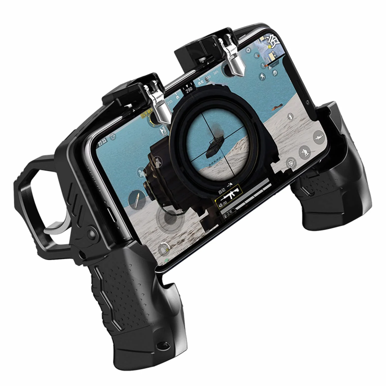 Gamepad mobilny kontroler do gier mechaniczne przyciski obsługa 4 palcami 4,7-6,5 cala