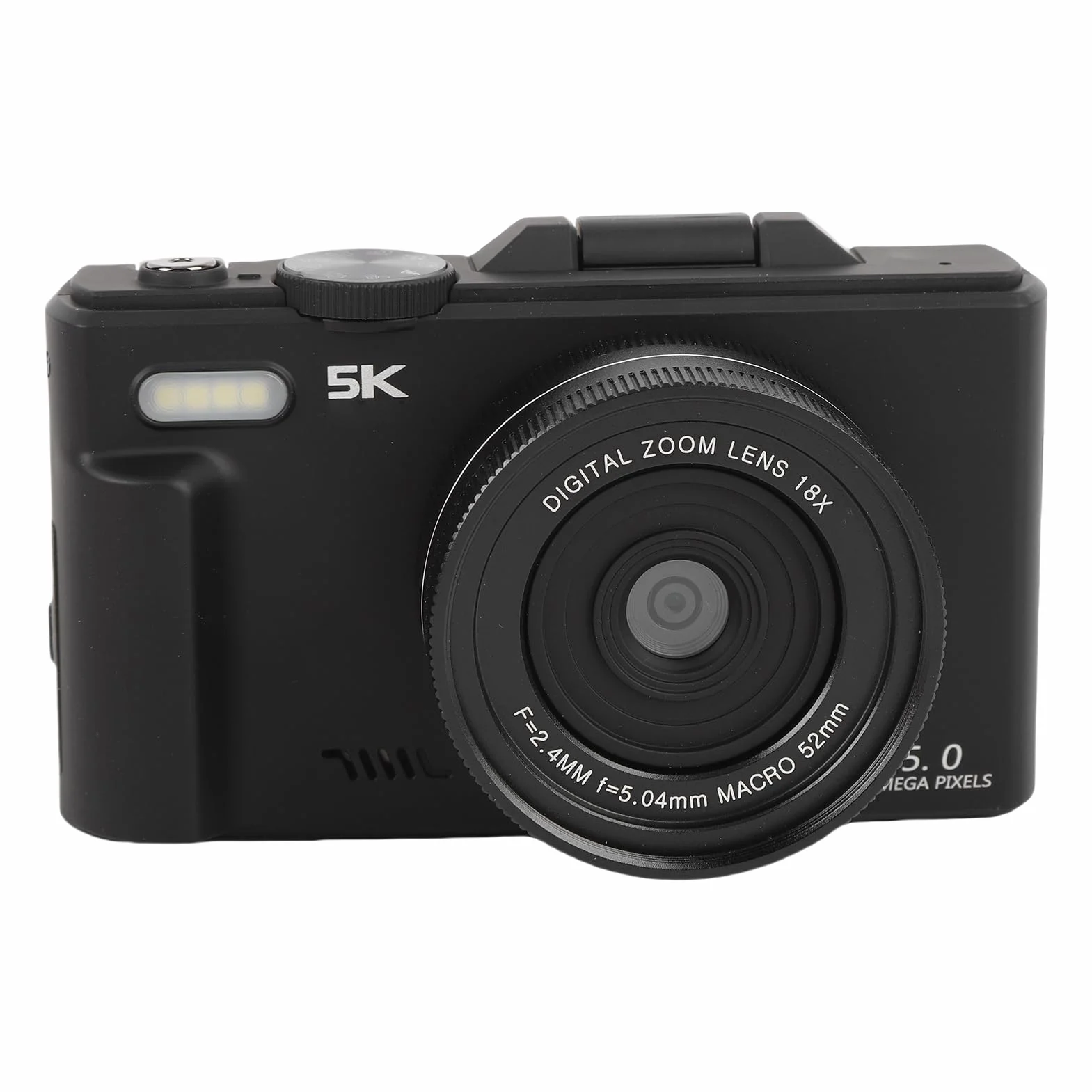 Keenso Aparat Cyfrowy, 5K 75MP 3 "180 ° Ekran Klapka 18x Cyfrowy Zoom Kamera Vlogowania dla Początkujących