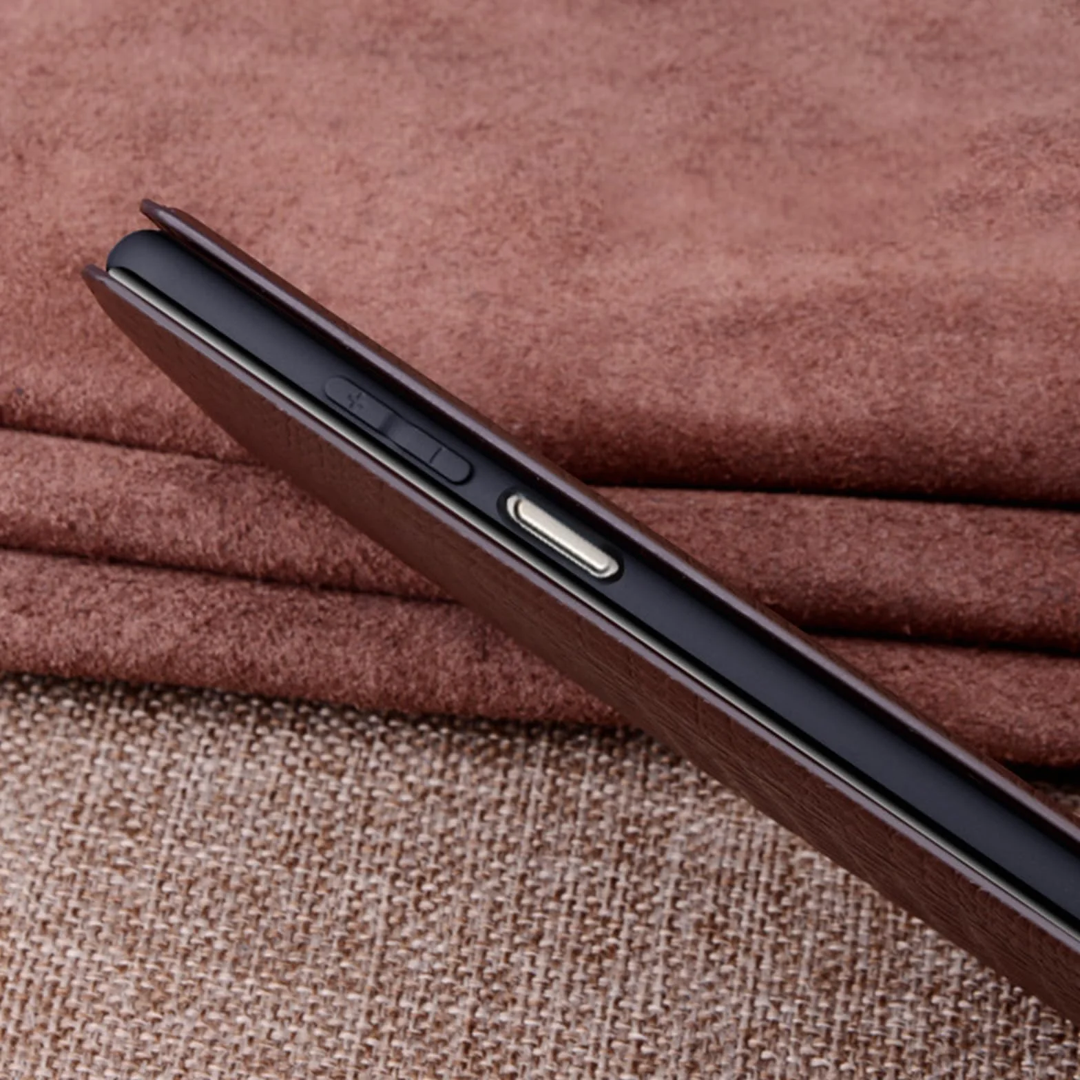Etui z prawdziwej skóry do Huawei Pura 90 Pro Max/90 Pro, cienkie, inteligentne etui z klapką z pełną ochroną obiektywu, czarne, 90 Pro