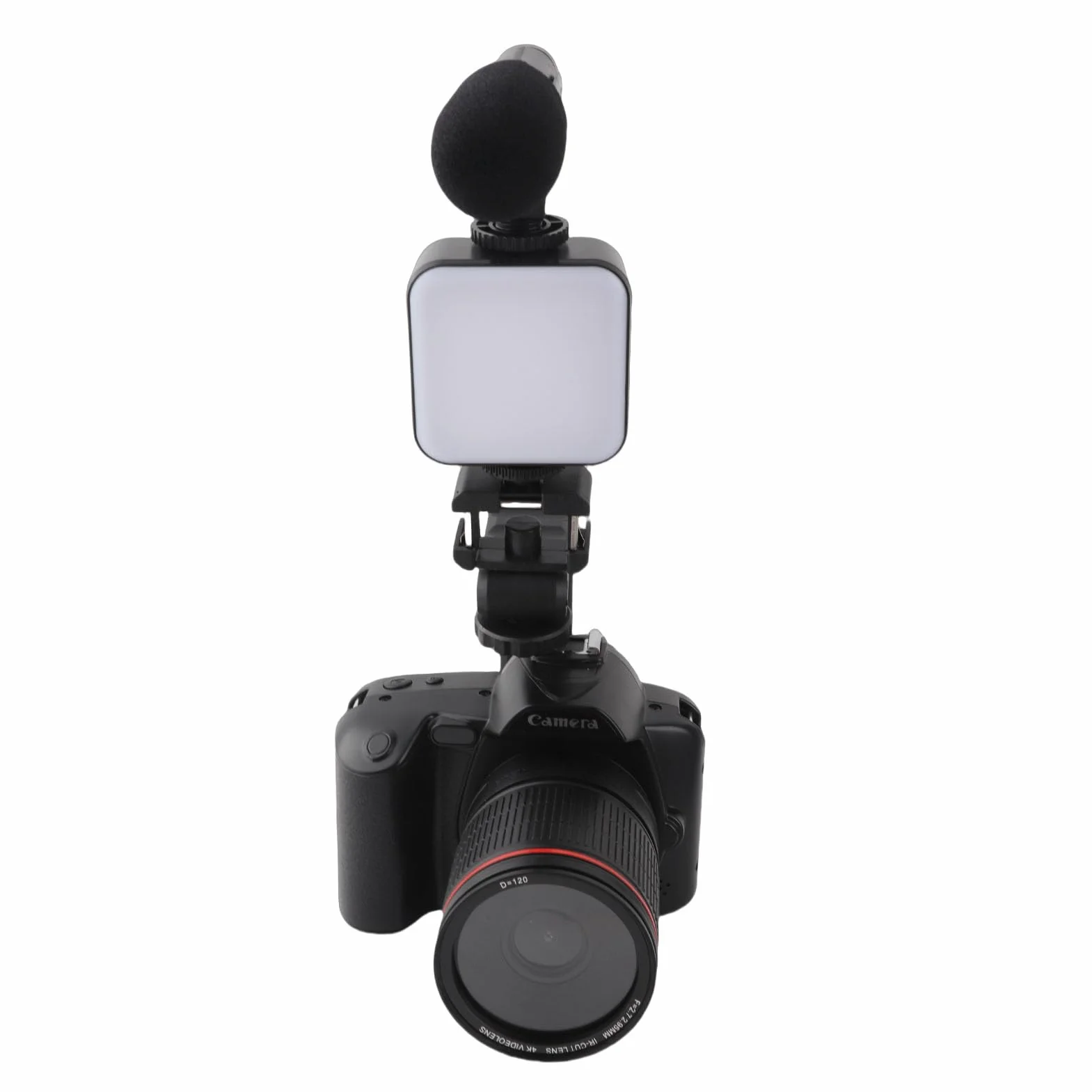 Cyfrowy Aparat Fotograficzny 4K 64MP HD Night View z 3-calowym Kolorowym Wyświetlaczem IPS, Wi-Fi, 16-krotnym Zoomem Cyfrowym, Szerokim Kątem 120 Stopni i światłem Wypełniającym