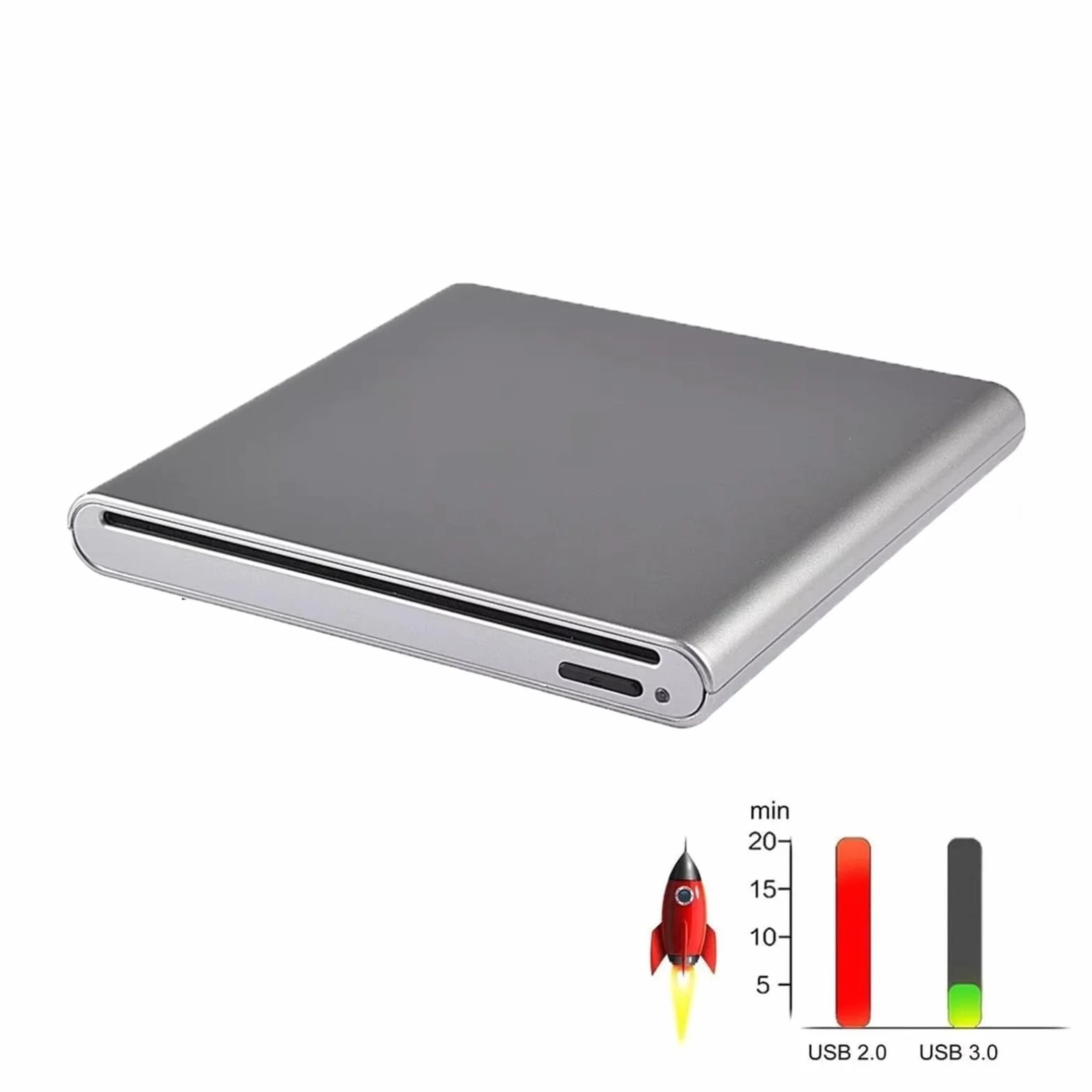 Nagrywarka zewnętrzna USB do laptopa, komputera stacjonarnego, z funkcją nagrywania i szybkiego transferu danych