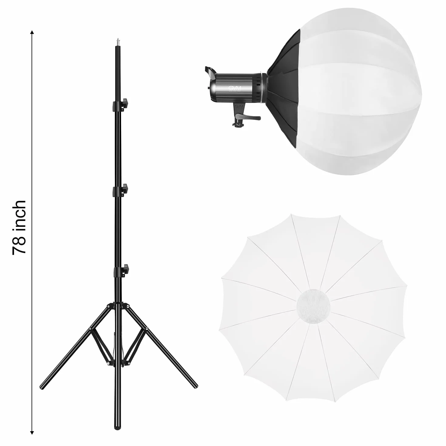 Dwukolorowa lampa wideo LED, GVM 100 W oświetlenie fotograficzne z uchwytem Bowens, system sterowania aplikacją, zestaw oświetlenia wideo do YouTube Outdoor Studio, możliwość przyciemniania 3200 K-5600 K, CRI 97+
