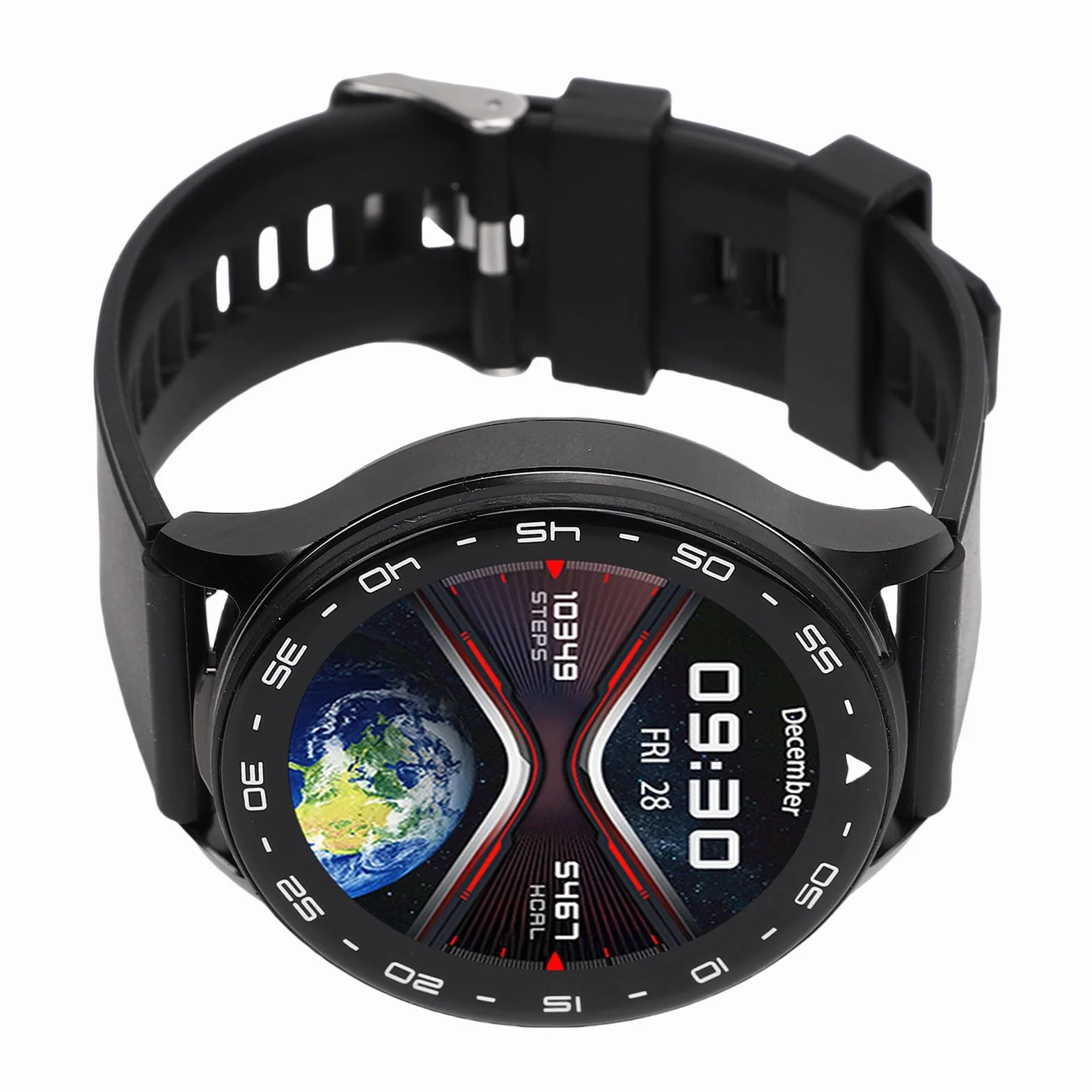 Tbest Inteligentny Zegarek, Wodoodporne AI Redukcja Szumów Słuchawki Sports Fitness 2 w 1 Inteligentny Zegarek dla Mężczyzn Kobiety (BLACK)