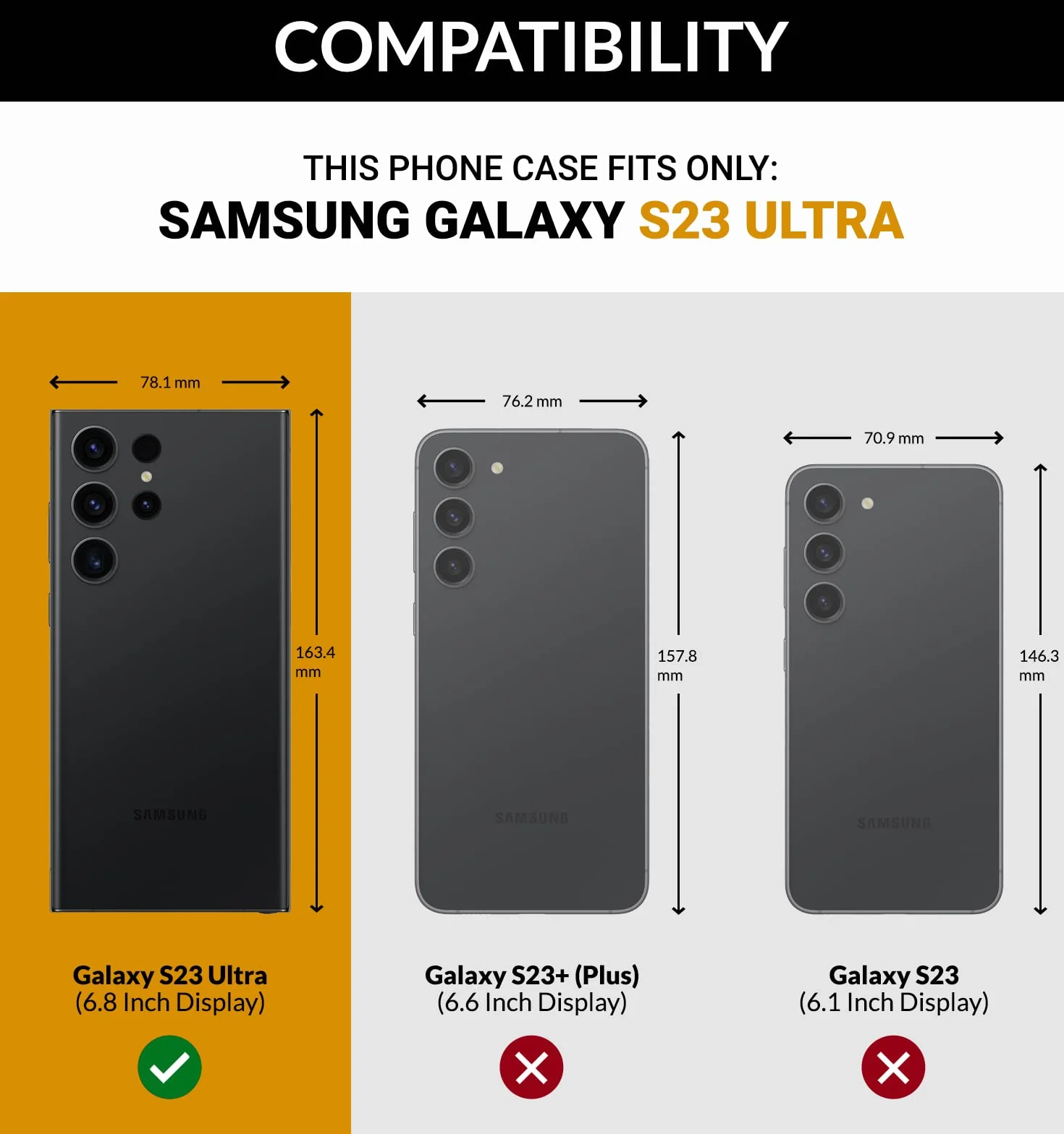 SURAZO Belt Case Skórzane Etui na Pasek do Telefonu Kompatybilne z Samsung Galaxy S23 Ultra (6,8) Skóra Naturalna Obudowa Ochronna Odporność na Wstrząsy