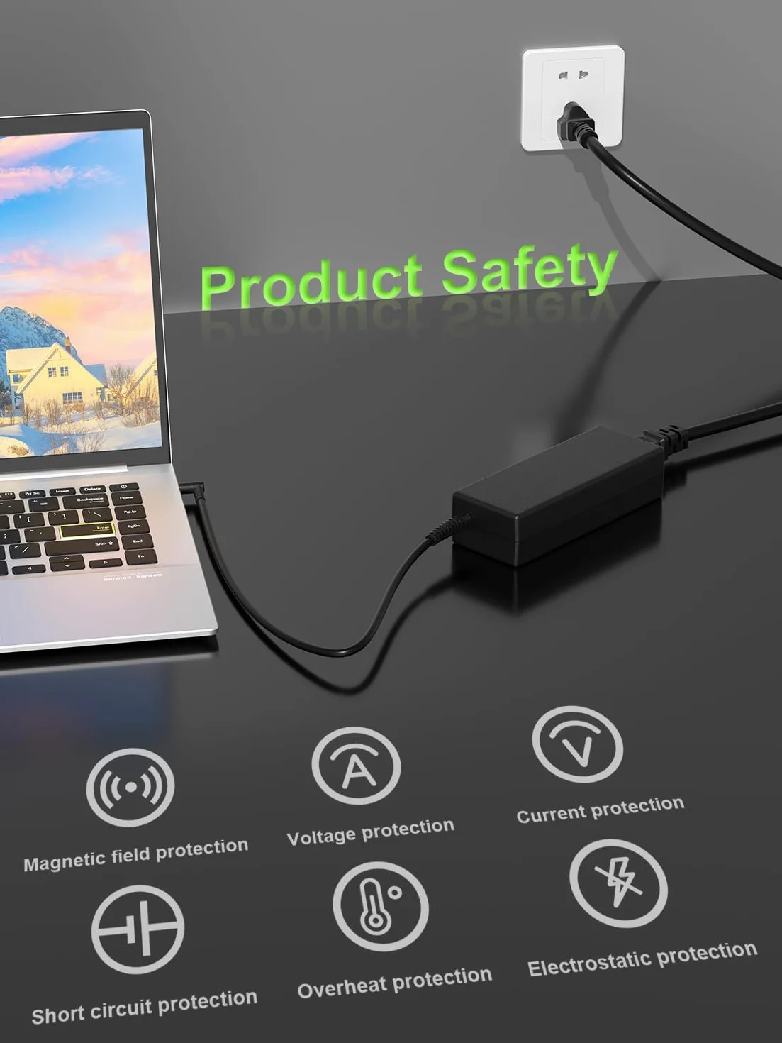 65W zasilacz kompatybilny z Acer Aspire One V7 V5 V3 ES1 E1 E3 E5 E15 R7 R5 F15 F17 TravelMate P648 Aspire C20 C22 C24 AIO Desktop LED Monitor