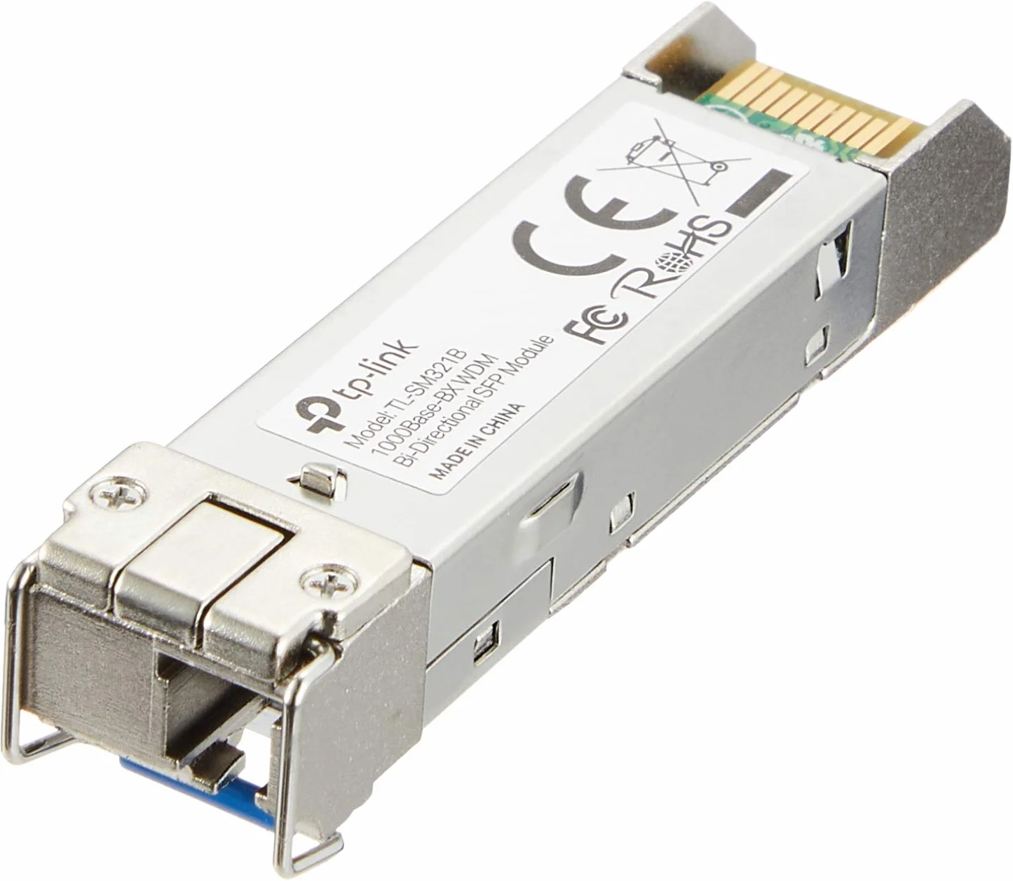 TP-Link TL-SM321B | Moduł SFP 1000Base-BX WDM | LC Simplex | Tx: 1310 nm, Rx: 1550 nm | Zasięg do 20 km