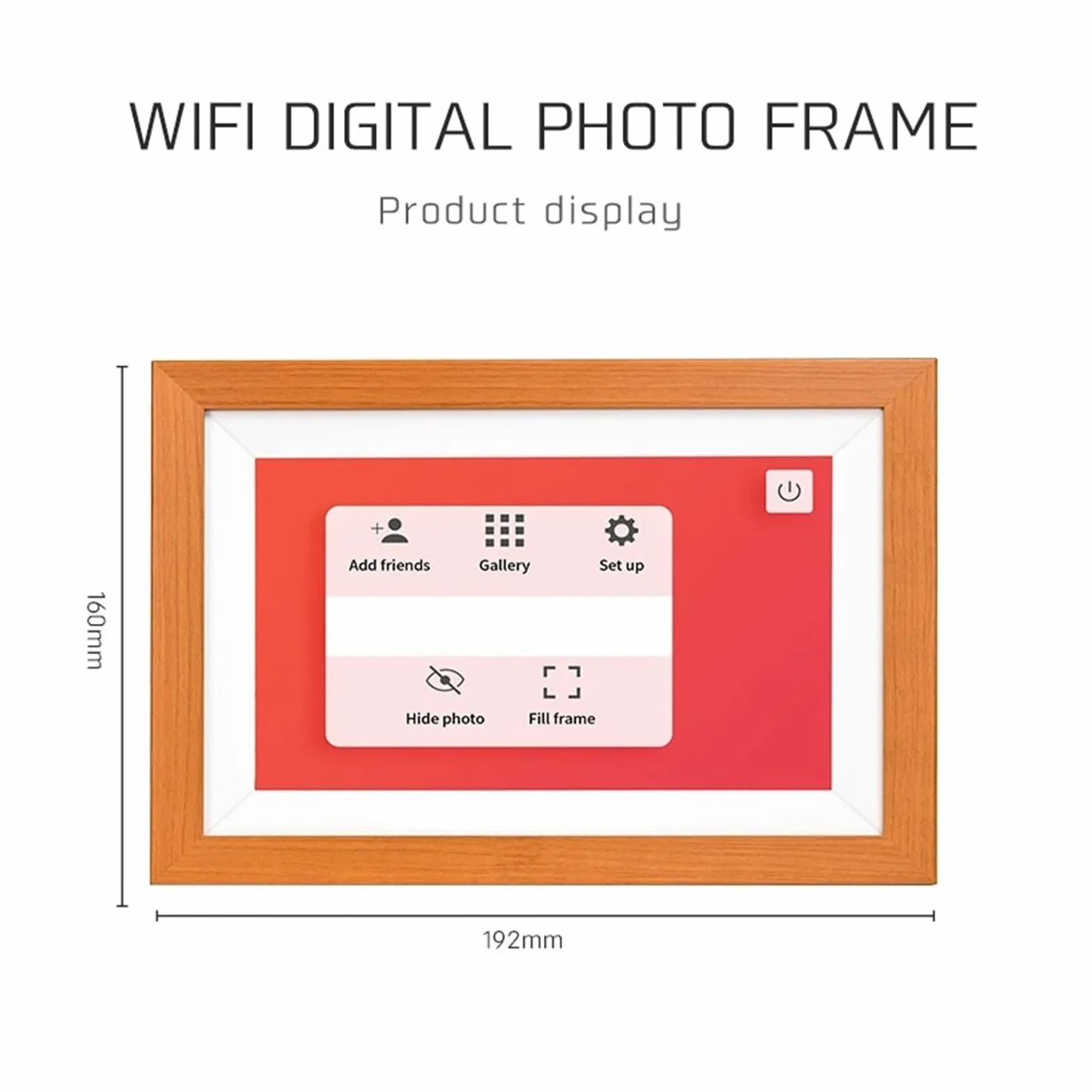 32G Album Ze Zdjęciami Wifi Cloud Art Display Video Holder Zdjęcie 10,1 Cala Niestandardowa Drewniana Cyfrowa Ramka Na Zdjęcia WyjąTkowe WrażEnia Wizualne(Brown)
