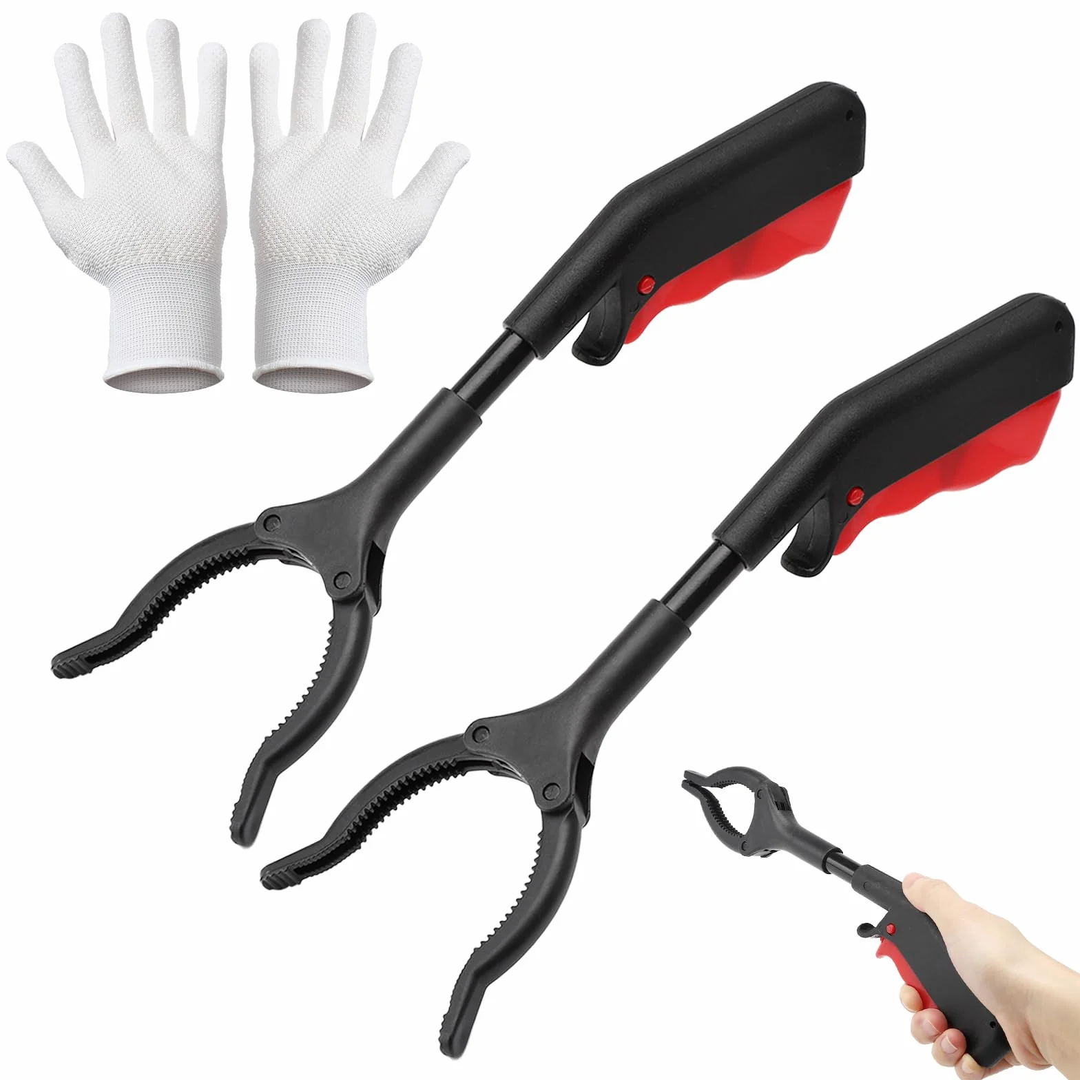 Chwytaki dla seniorów z Dot Glove 30 cm krótki chwytak do śmieci